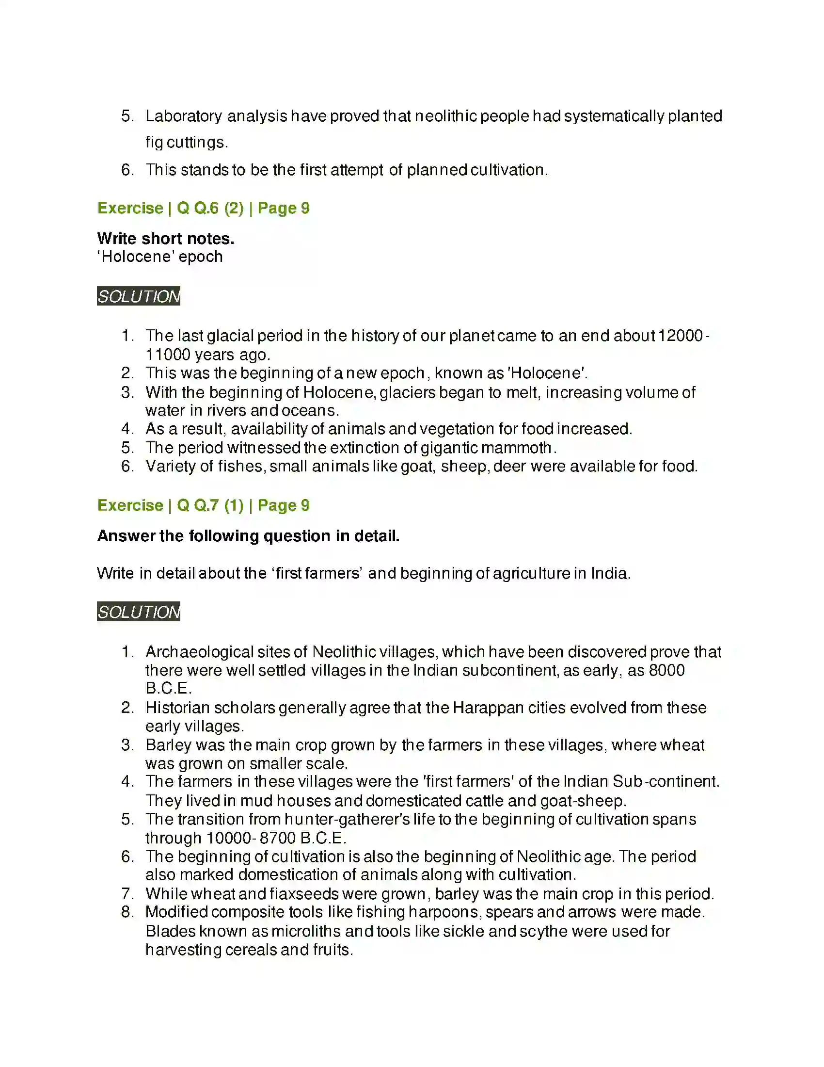 Maharashtra Board Class 11th History First Farmers Solution 8