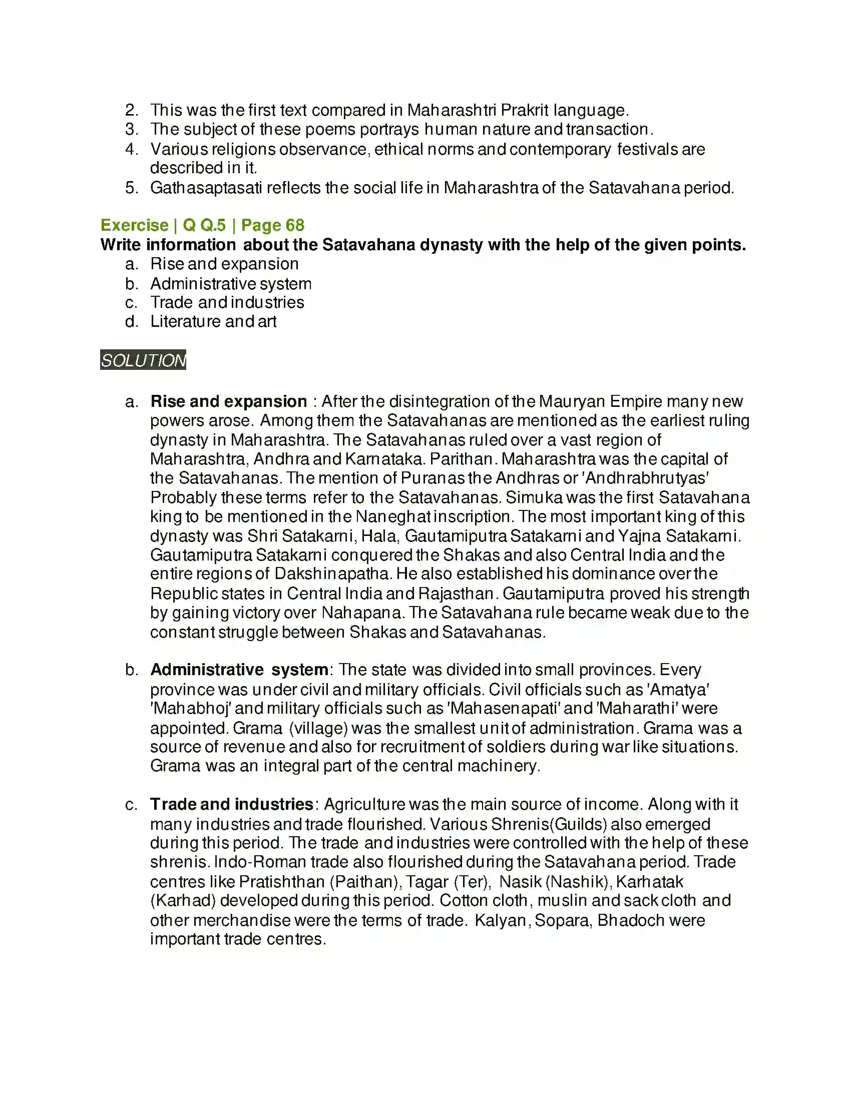 Maharashtra Board Class 11th History Post Mauryan India Solution 4