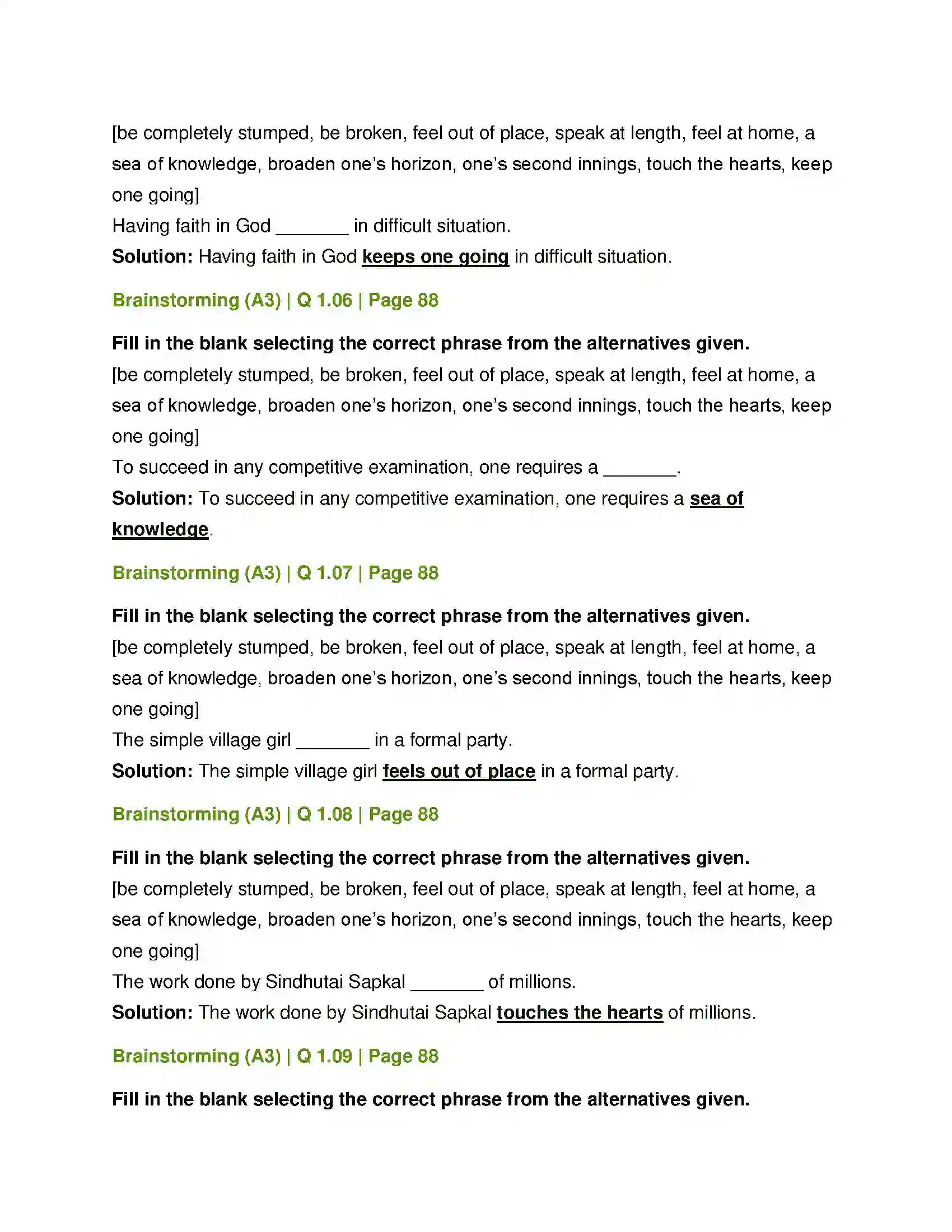 Maharashtra Board Class 12th English Voyaging Towards Excellence Solution 10