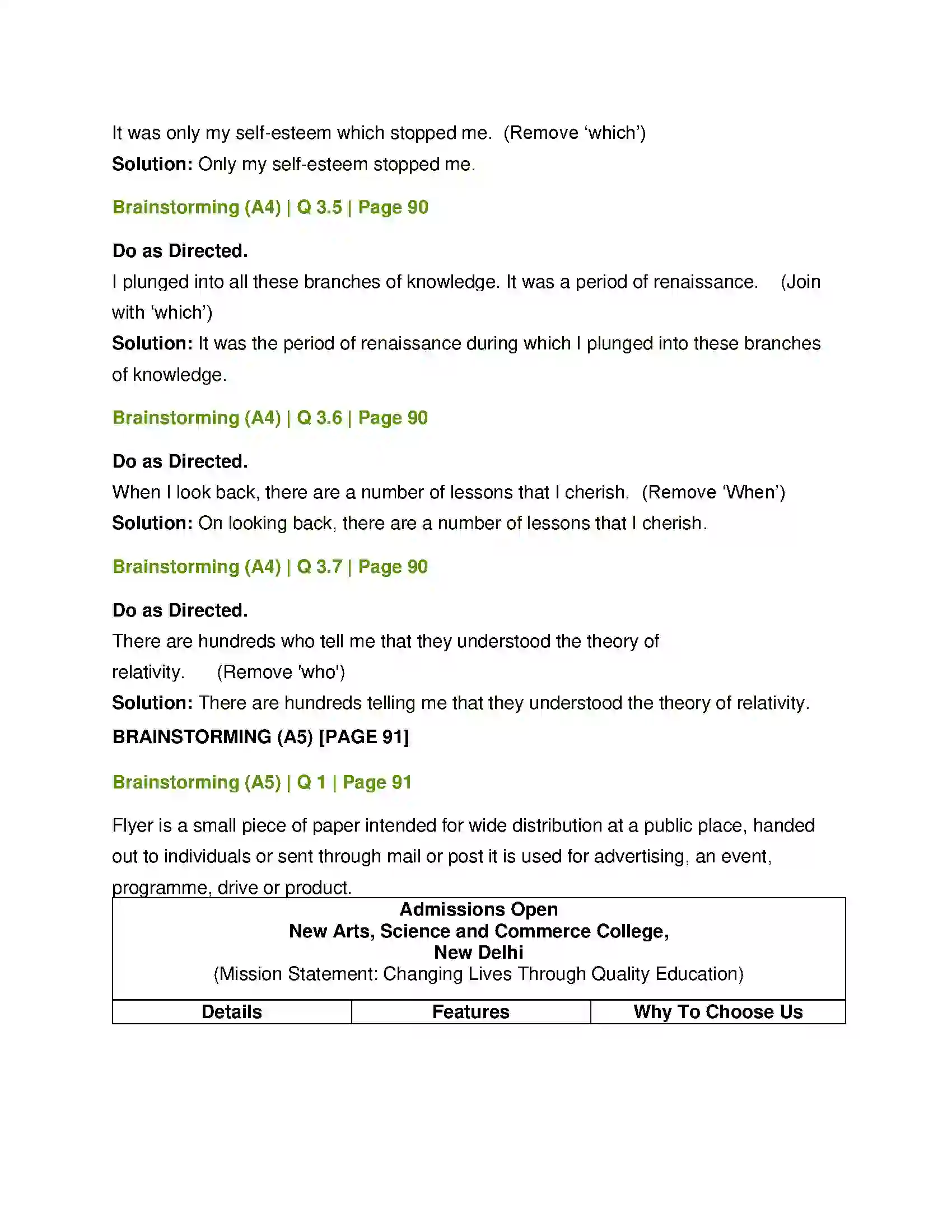 Maharashtra Board Class 12th English Voyaging Towards Excellence Solution 17