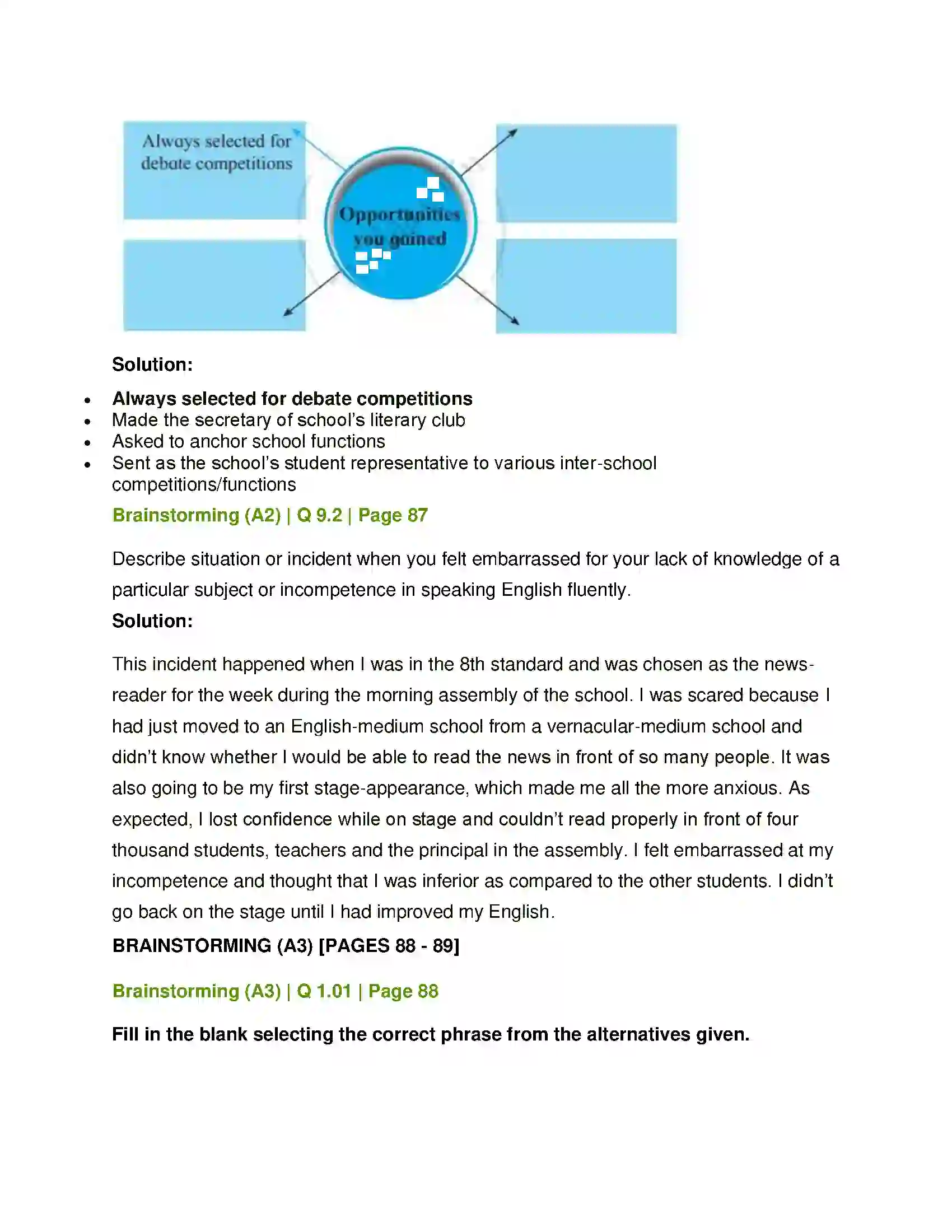 Maharashtra Board Class 12th English Voyaging Towards Excellence Solution 8