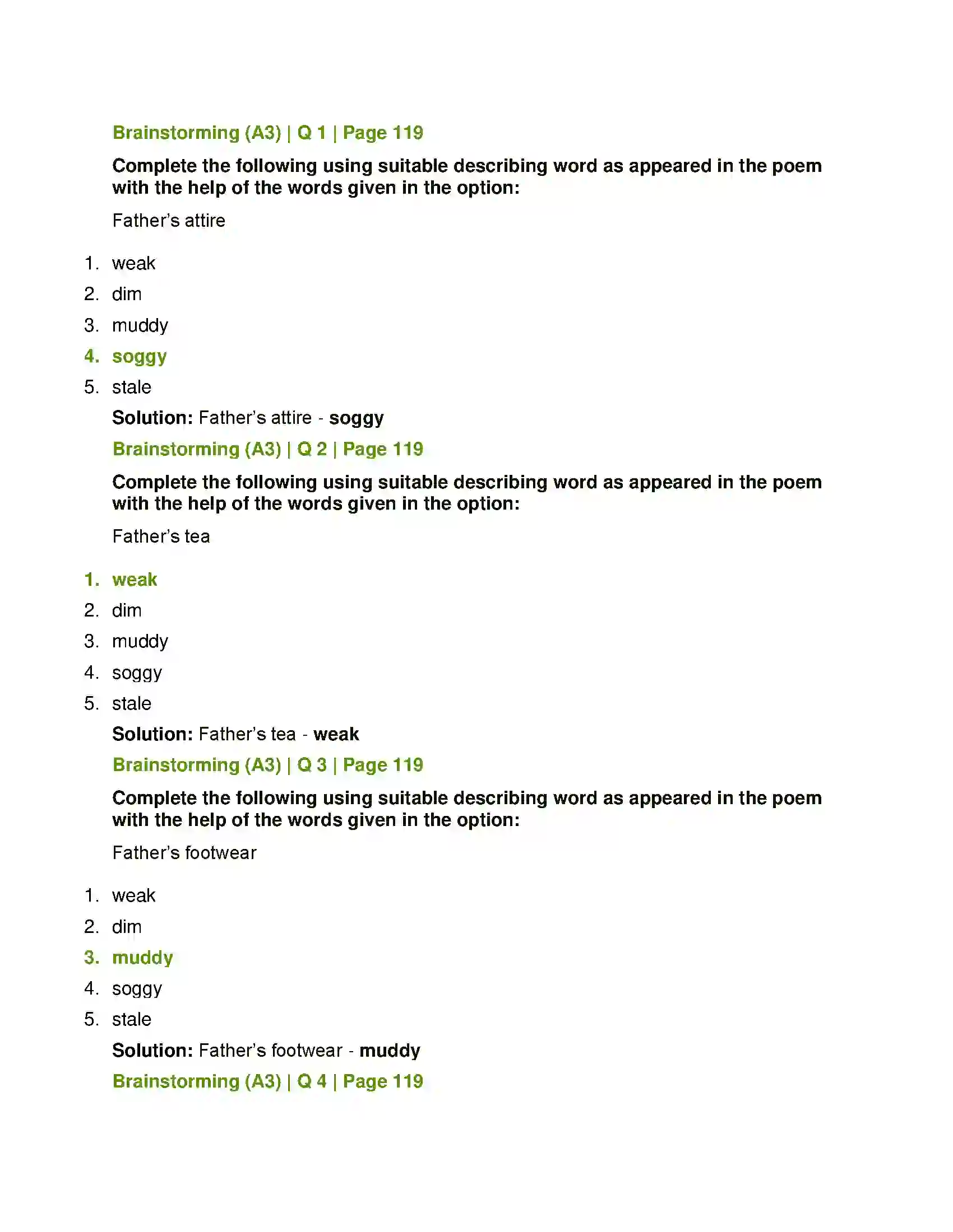 Maharashtra Board Class 12th English Father Returning Home Solution 7