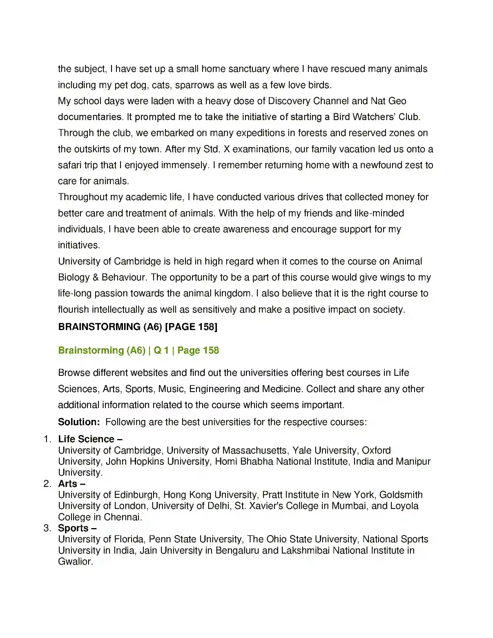 Maharashtra Board Class 12th English Statement of Purpose Solution 7