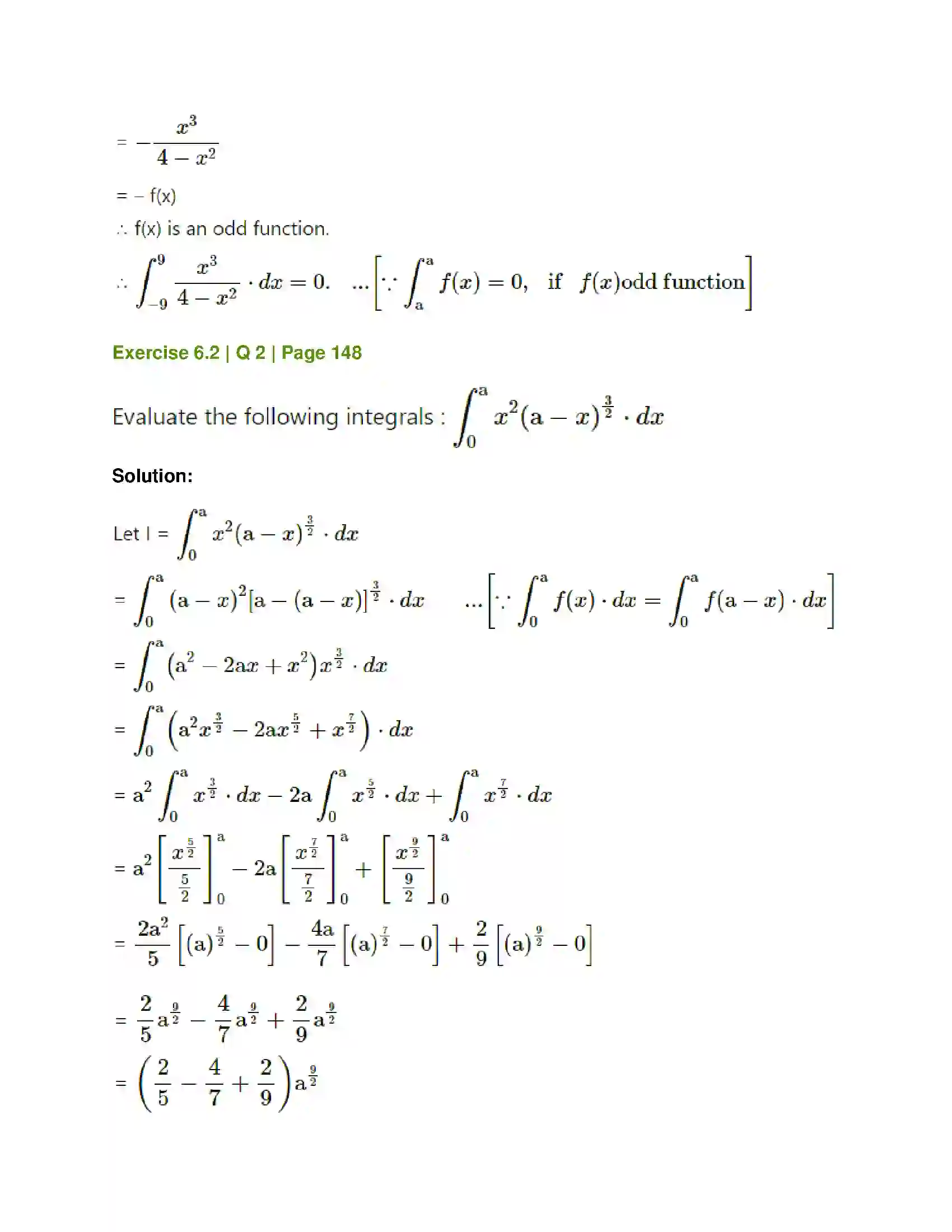 Maharashtra Board Class 12th Mathematics & Statistics-1 (Commerce) Definite Integration Solution 11
