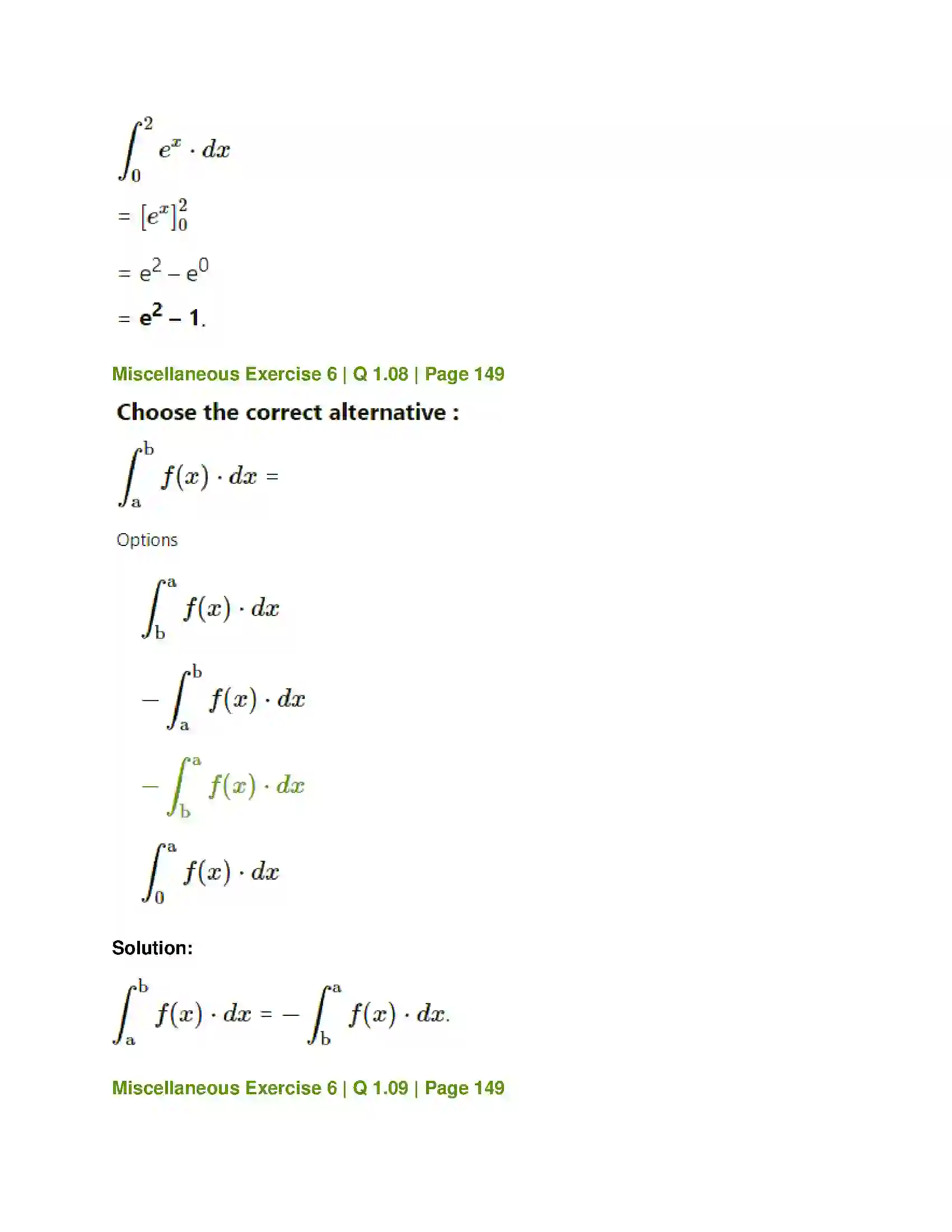 Maharashtra Board Class 12th Mathematics & Statistics-1 (Commerce) Definite Integration Solution 23