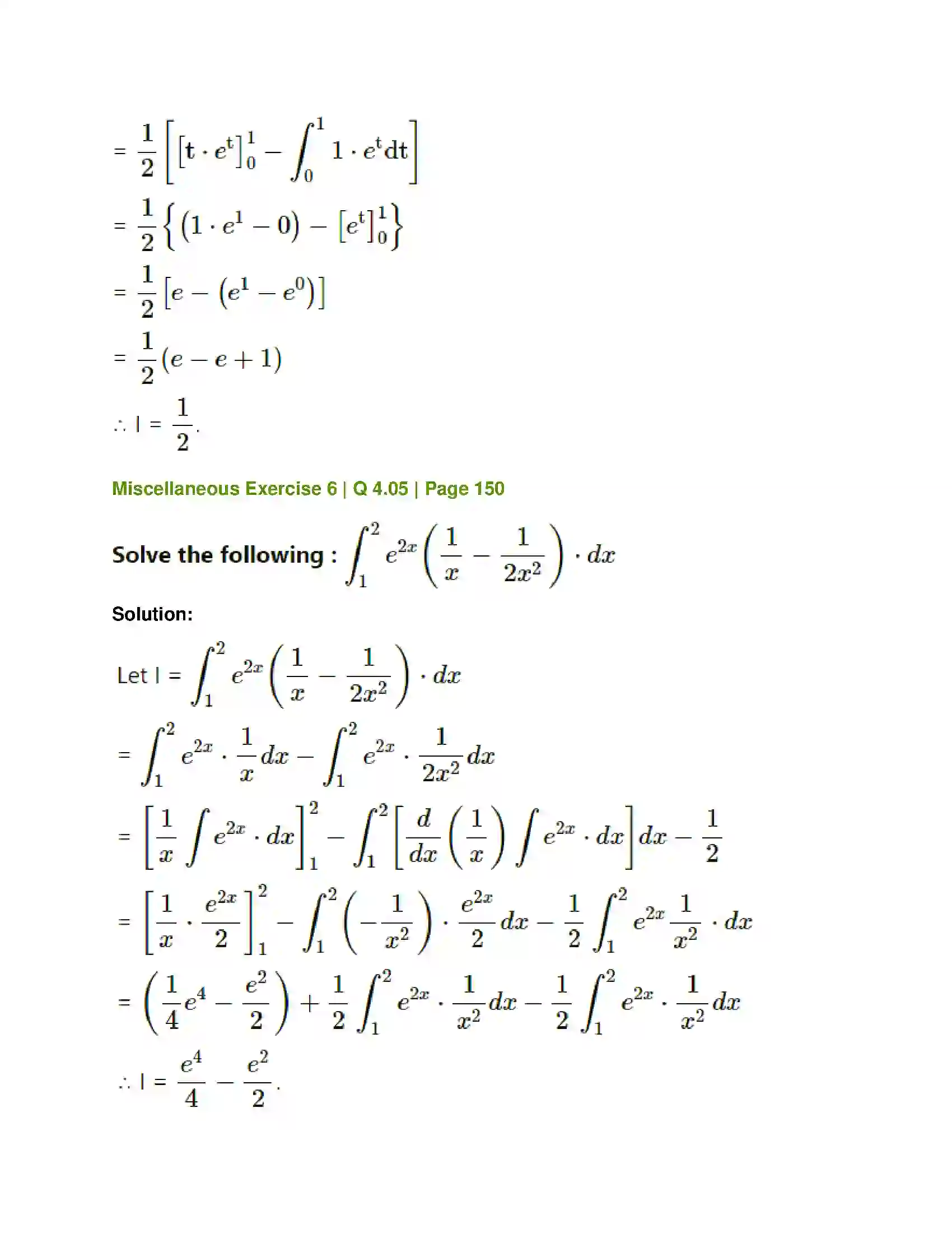 Maharashtra Board Class 12th Mathematics & Statistics-1 (Commerce) Definite Integration Solution 38