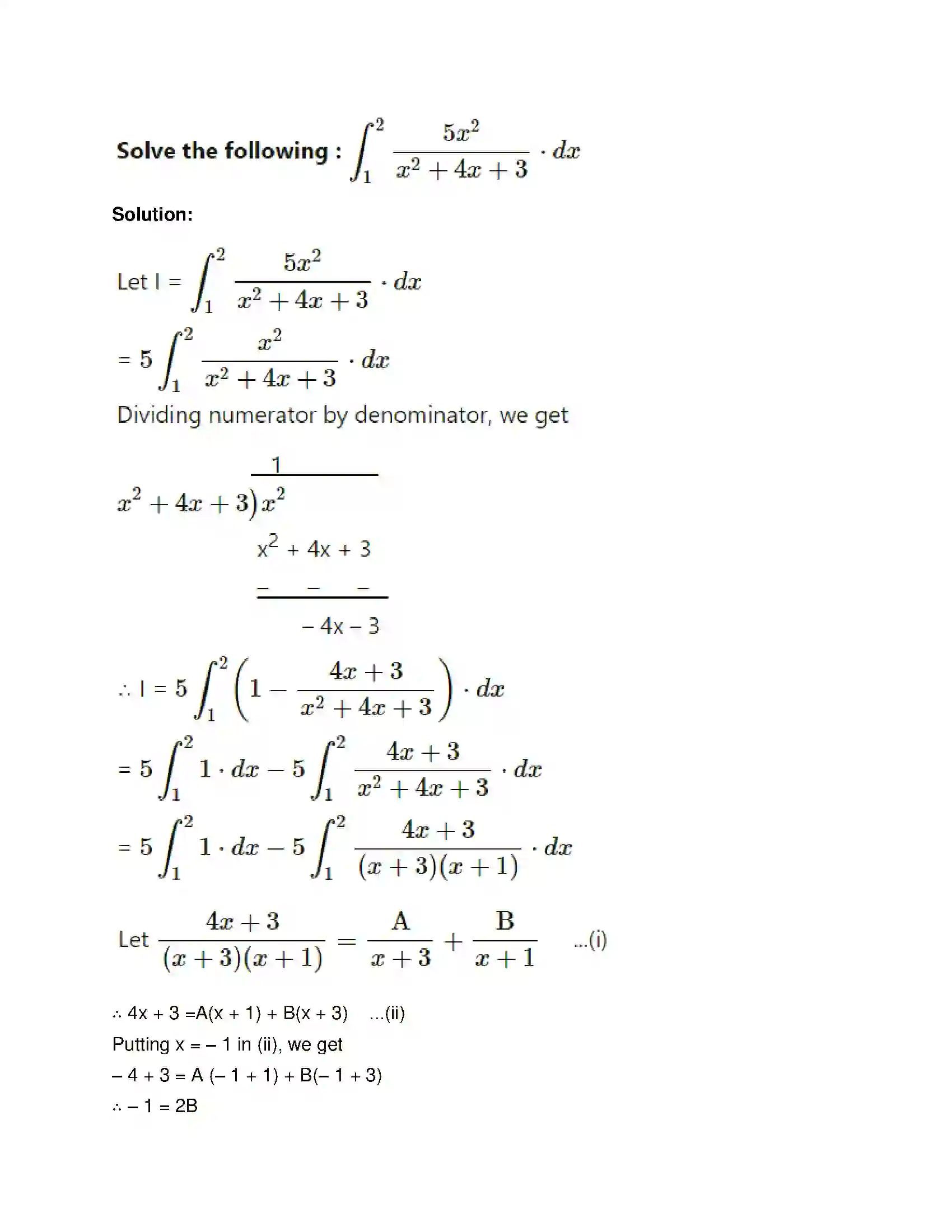 Maharashtra Board Class 12th Mathematics & Statistics-1 (Commerce) Definite Integration Solution 49