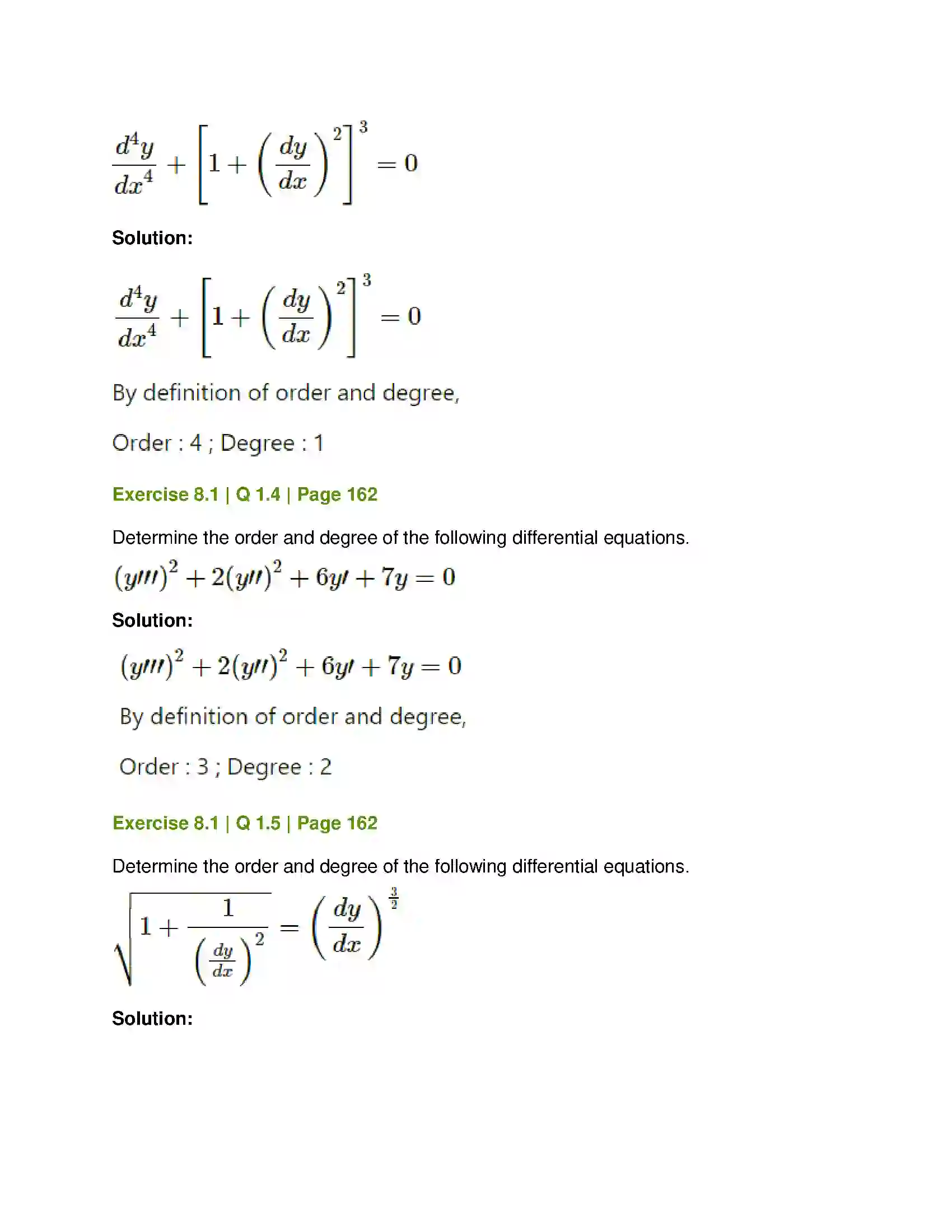 Maharashtra Board Class 12th Mathematics & Statistics-1 (Commerce) Differential Equation and Applications Solution 2
