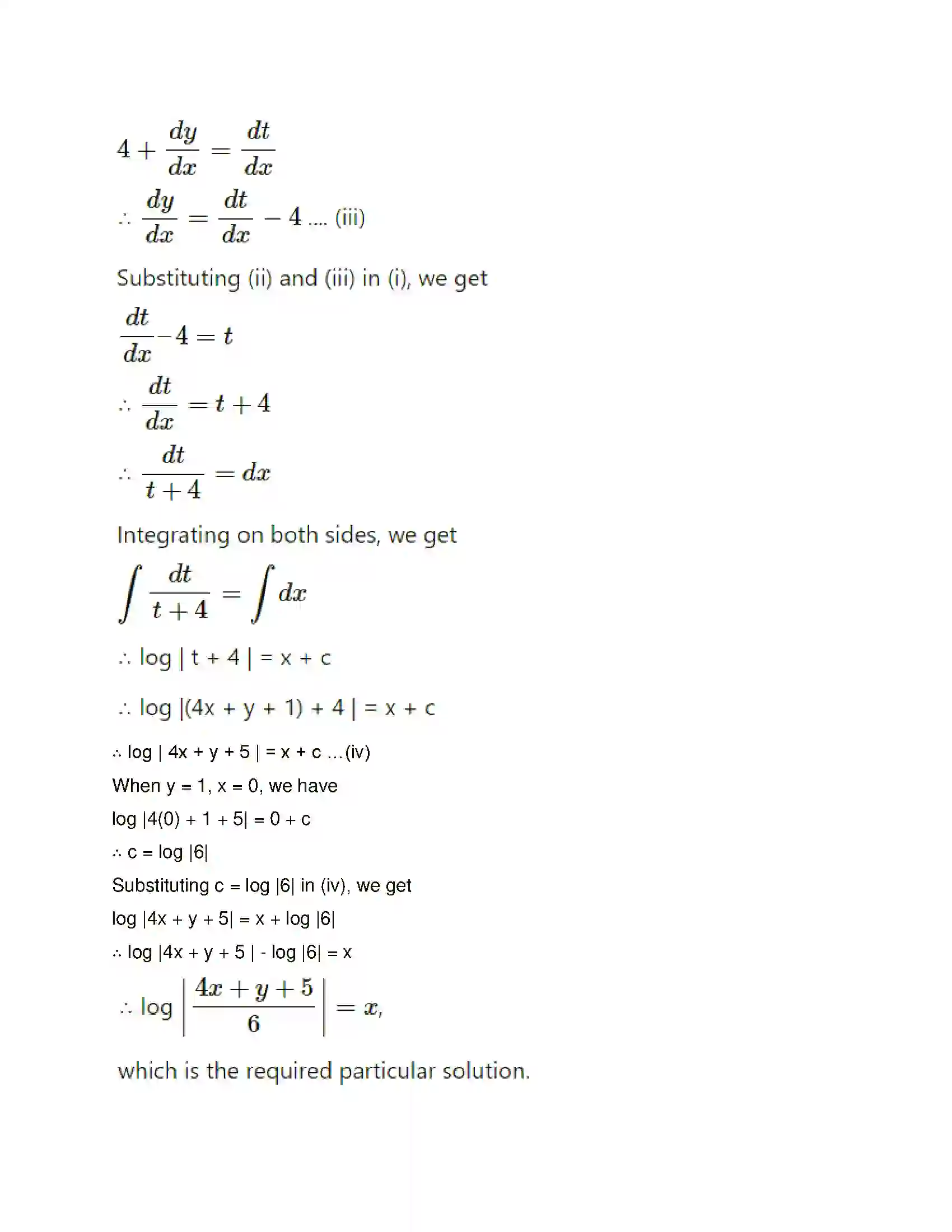 Maharashtra Board Class 12th Mathematics & Statistics-1 (Commerce) Differential Equation and Applications Solution 23