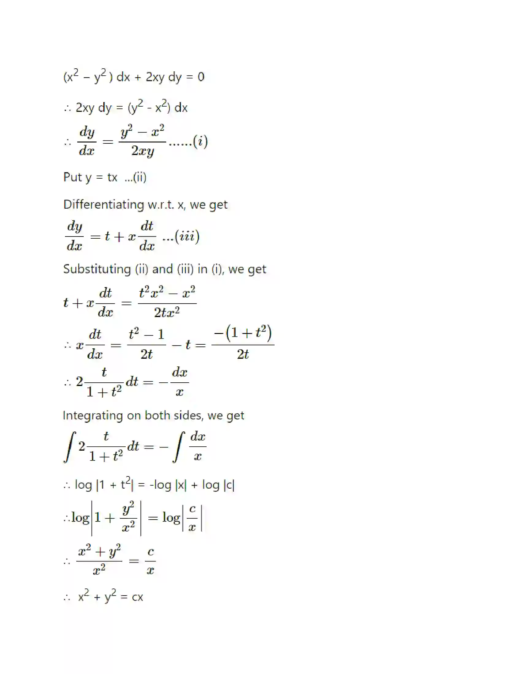 Maharashtra Board Class 12th Mathematics & Statistics-1 (Commerce) Differential Equation and Applications Solution 31
