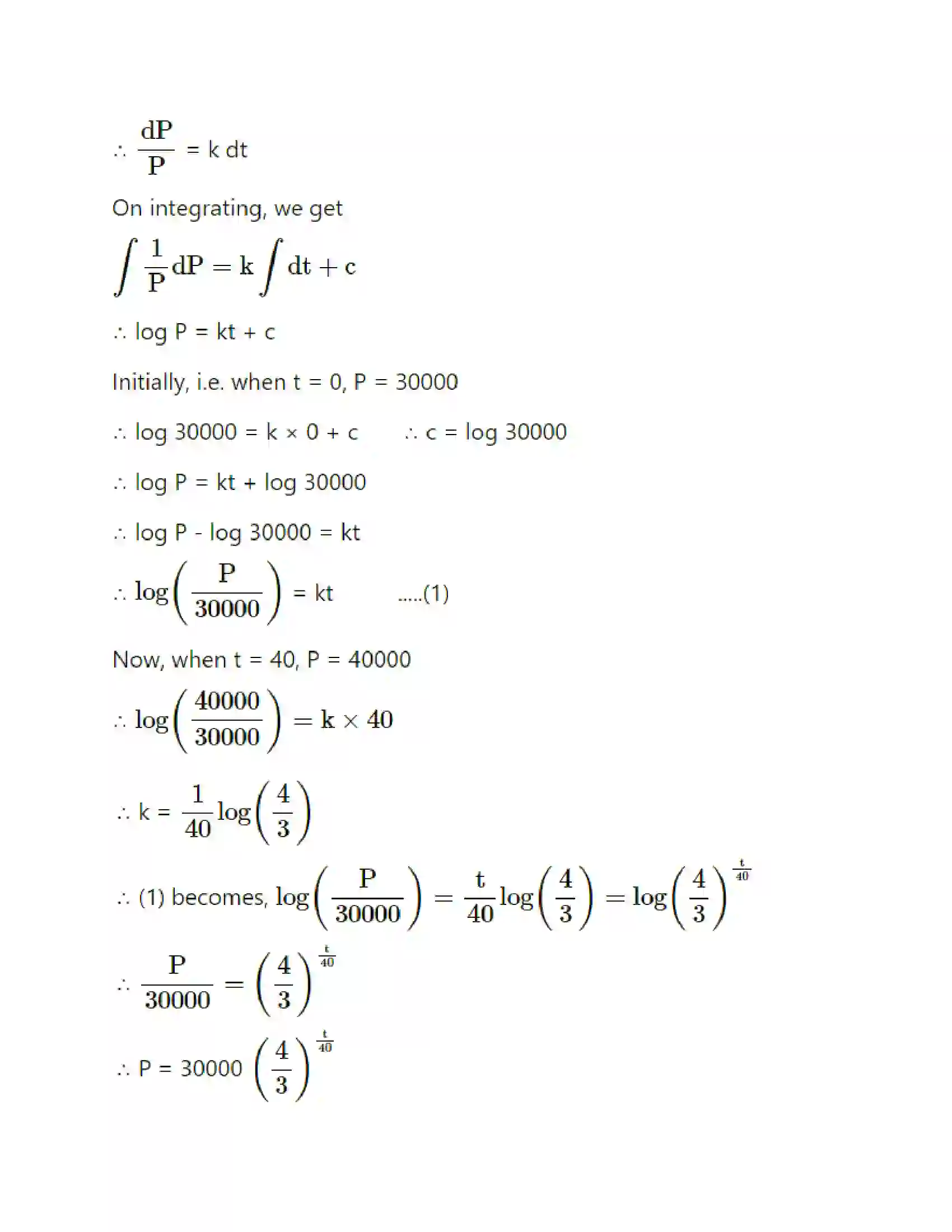 Maharashtra Board Class 12th Mathematics & Statistics-1 (Commerce) Differential Equation and Applications Solution 49