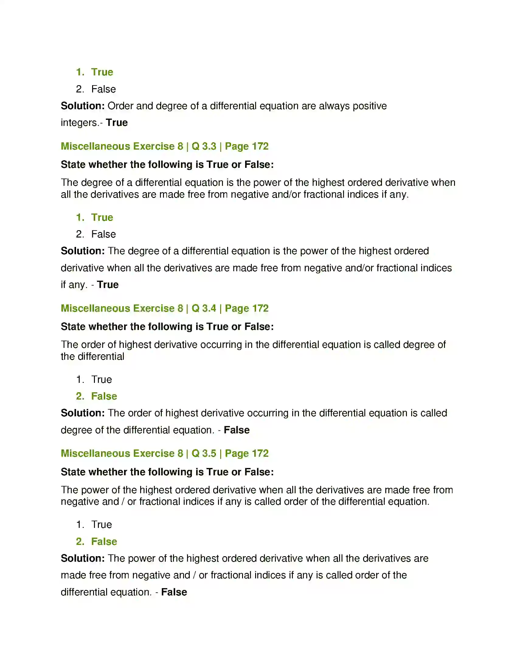 Maharashtra Board Class 12th Mathematics & Statistics-1 (Commerce) Differential Equation and Applications Solution 62