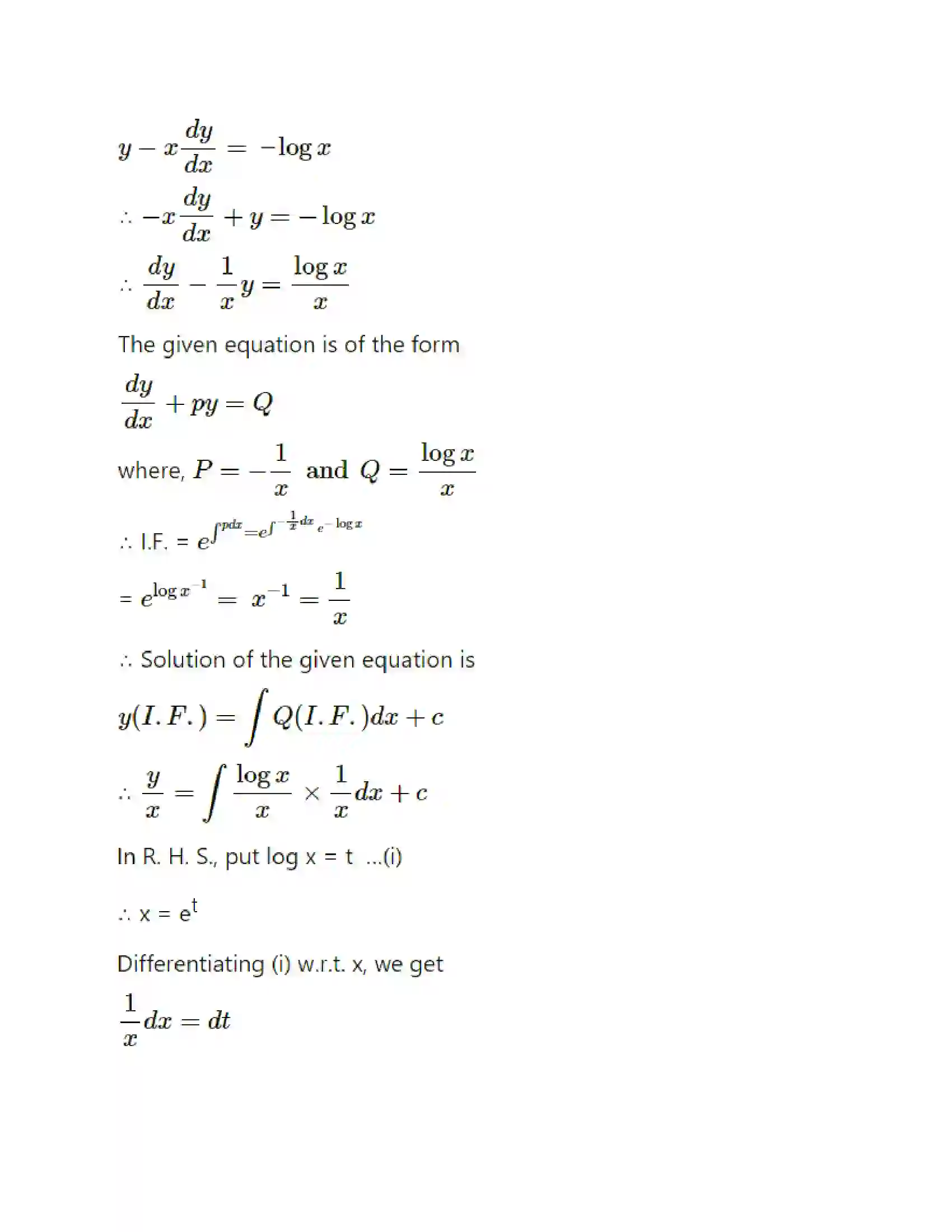 Maharashtra Board Class 12th Mathematics & Statistics-1 (Commerce) Differential Equation and Applications Solution 70