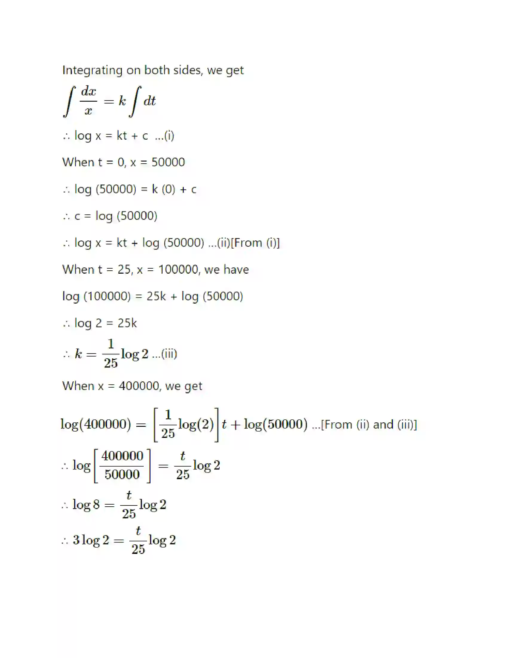 Maharashtra Board Class 12th Mathematics & Statistics-1 (Commerce) Differential Equation and Applications Solution 76