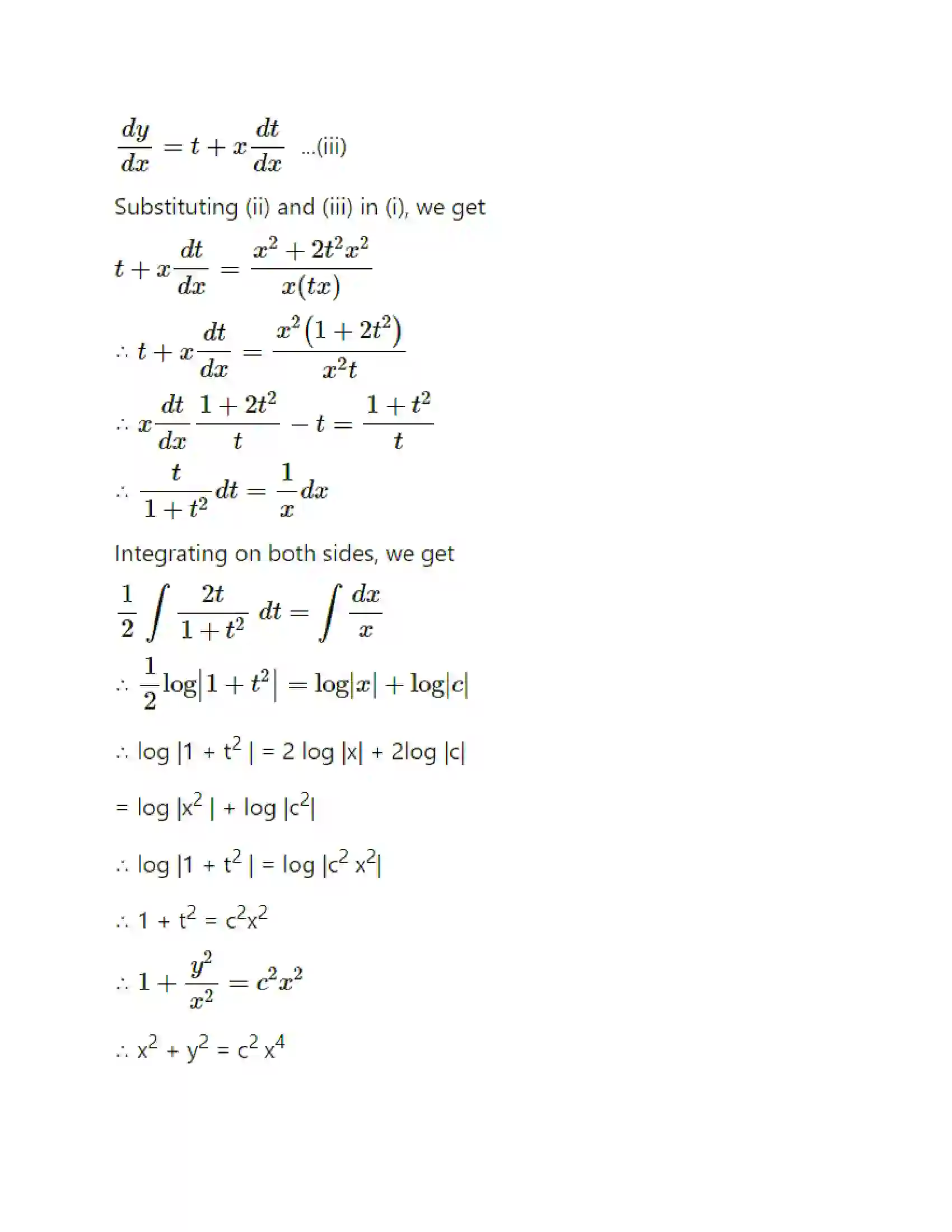 Maharashtra Board Class 12th Mathematics & Statistics-1 (Commerce) Differential Equation and Applications Solution 82