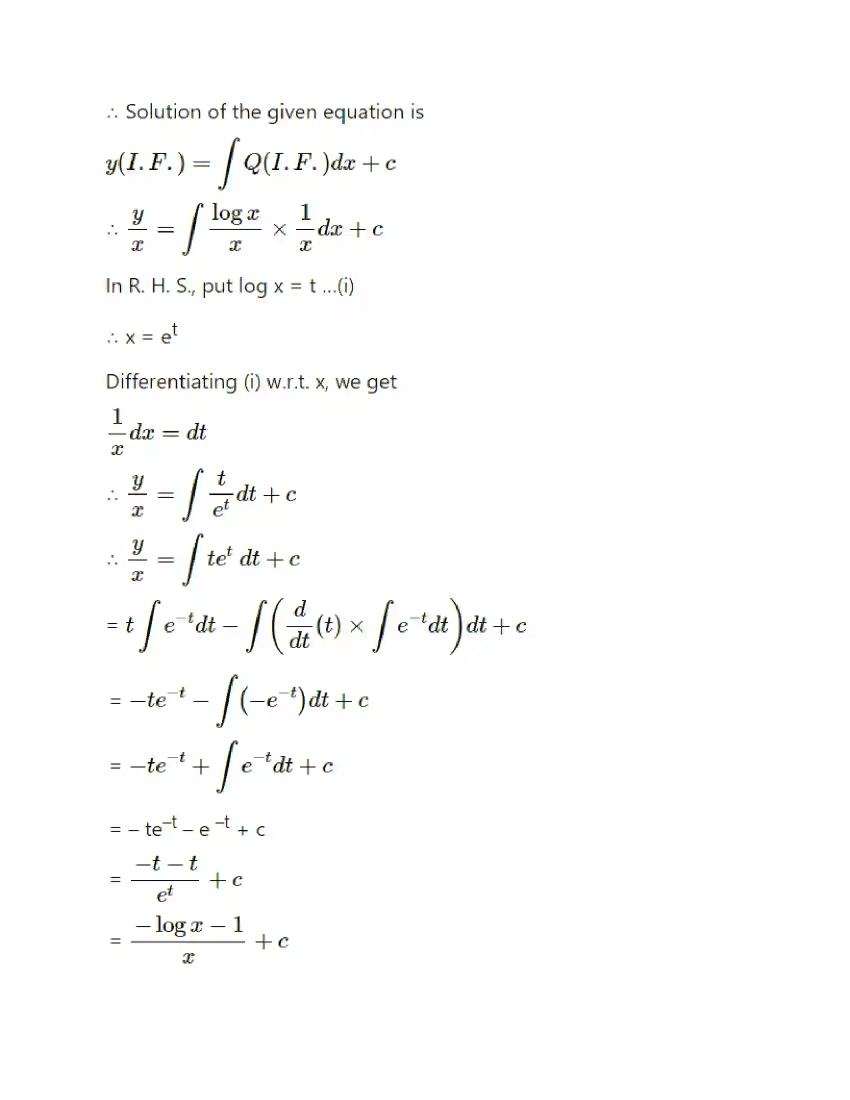 Maharashtra Board Class 12th Mathematics & Statistics-1 (Commerce) Differential Equation and Applications Solution 85