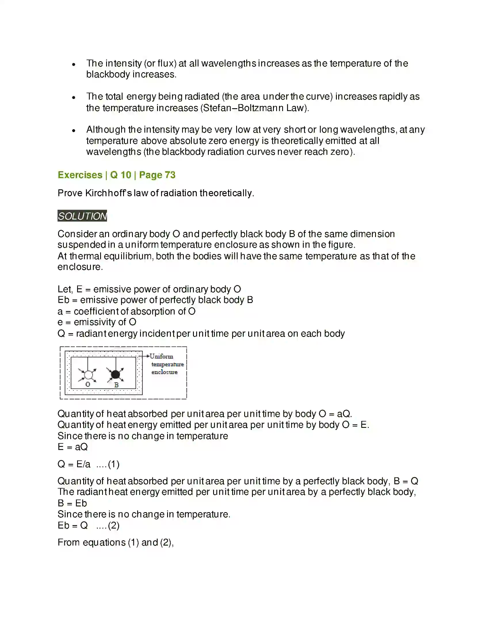 Maharashtra Board Class 12th Physics Kinetic Theory of Gases and Radiation Solution 10
