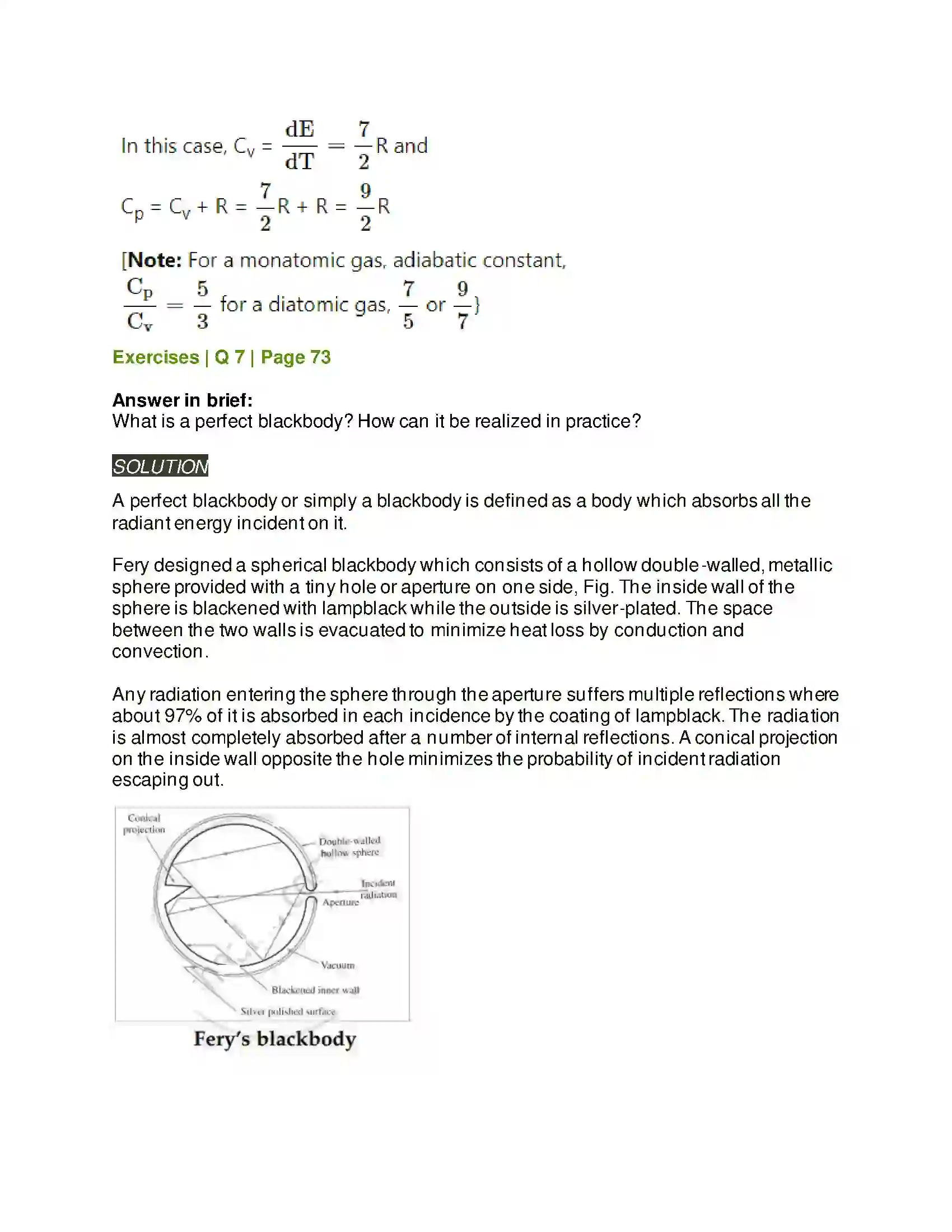 Maharashtra Board Class 12th Physics Kinetic Theory of Gases and Radiation Solution 7