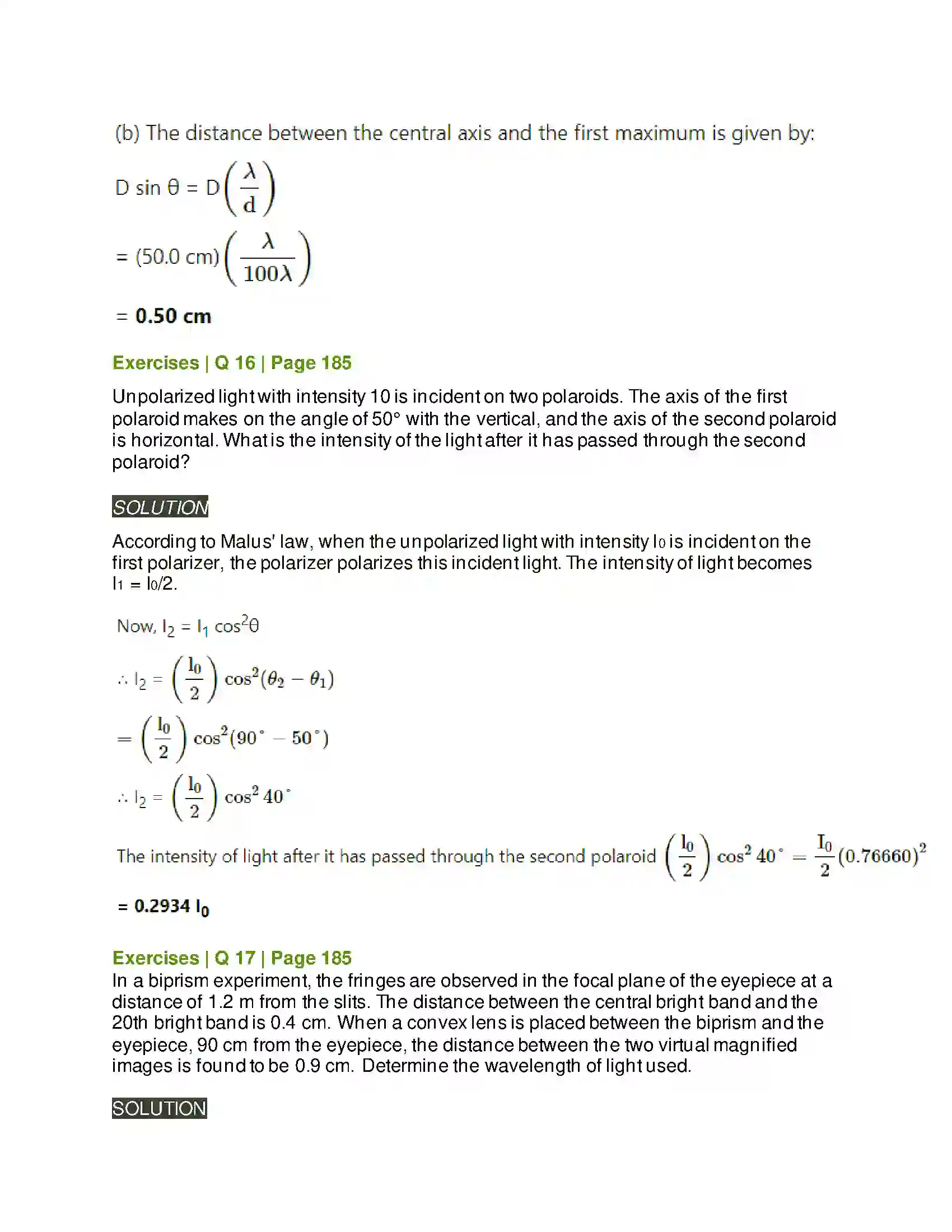 Maharashtra Board Class 12th Physics Wave Optics Solution 22