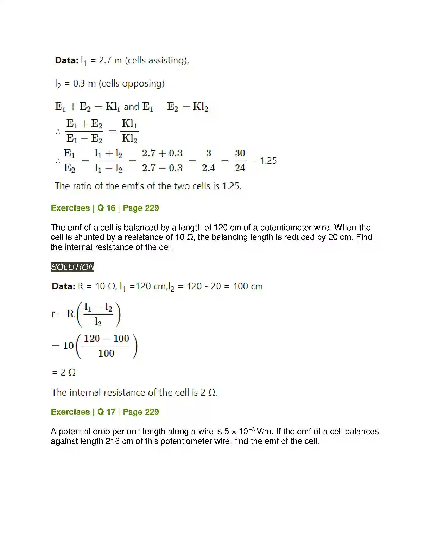 Maharashtra Board Class 12th Physics Current Electricity Solution 20