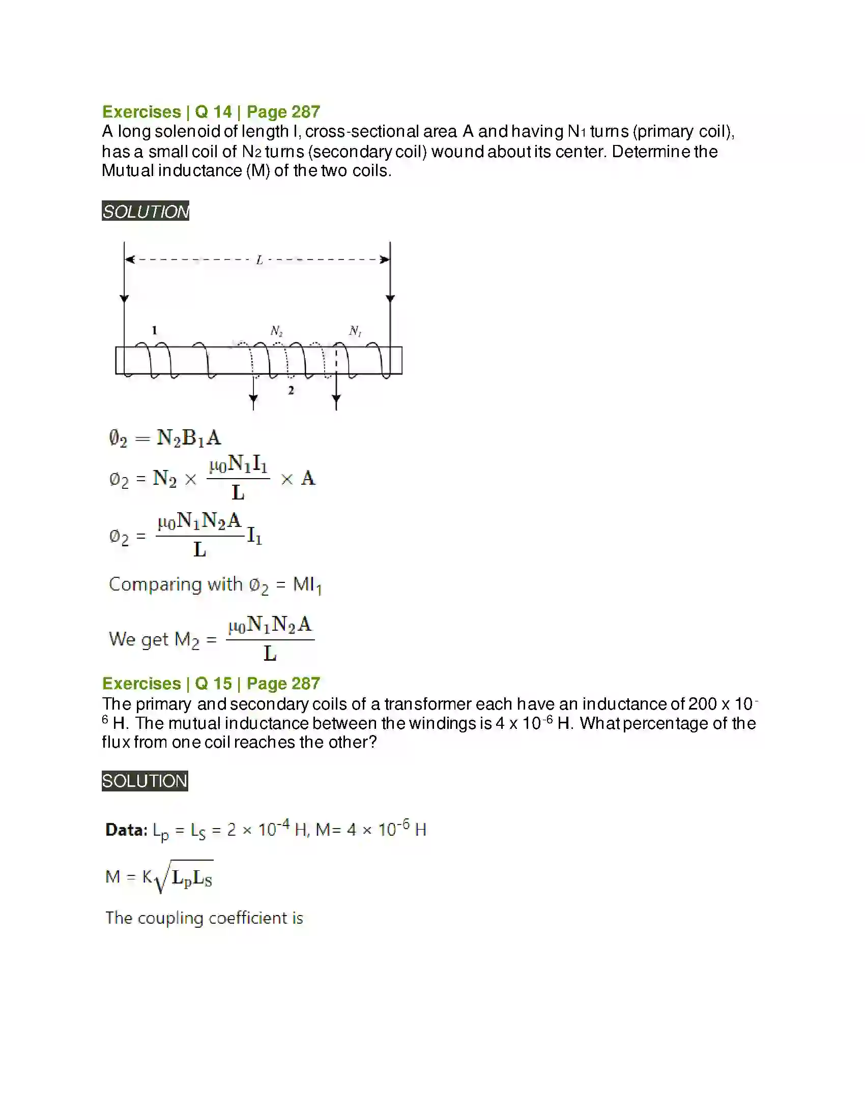 Maharashtra Board Class 12th Physics Electromagnetic induction Solution 11