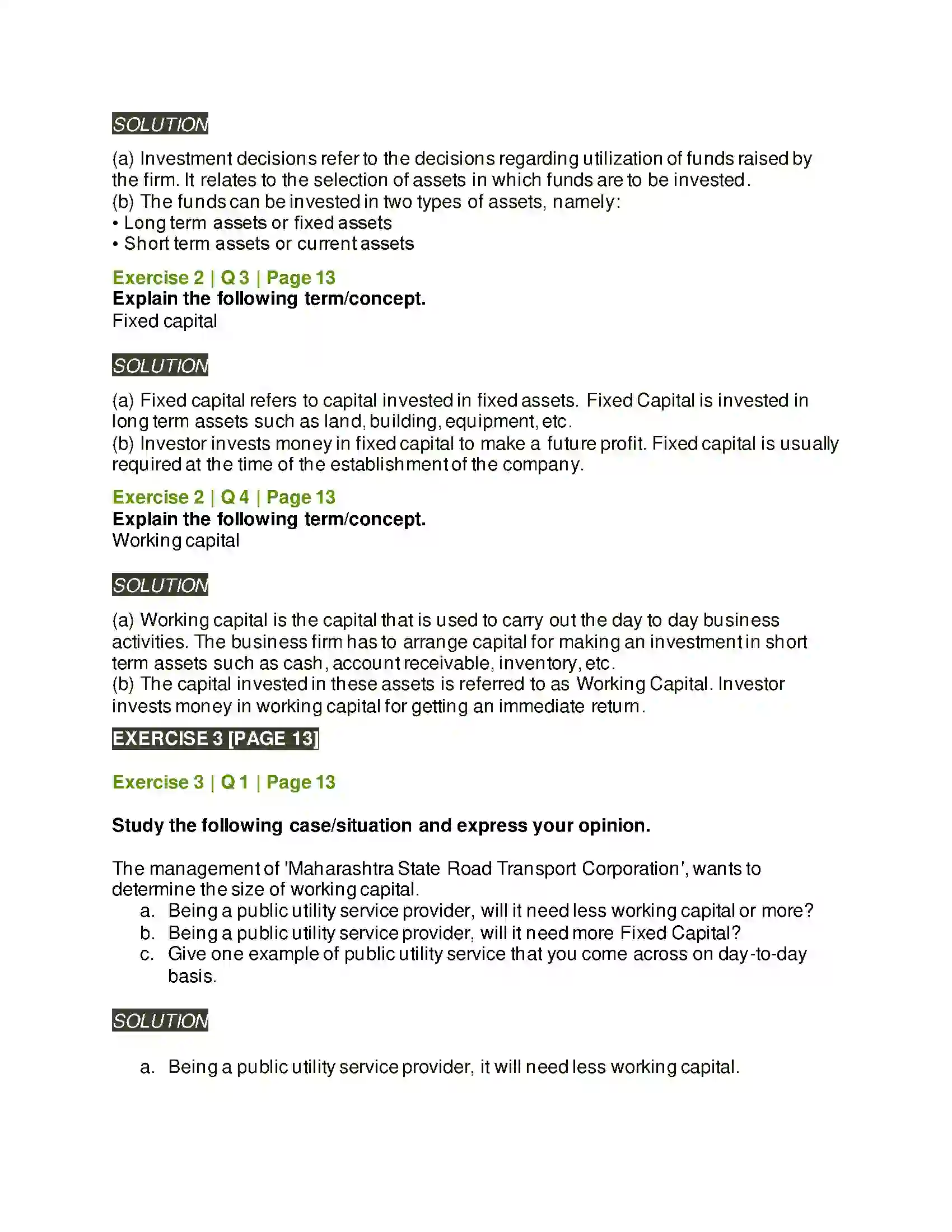 Maharashtra Board Class 12th Secretarial Practice Introduction To Corporate Finance Solution 12