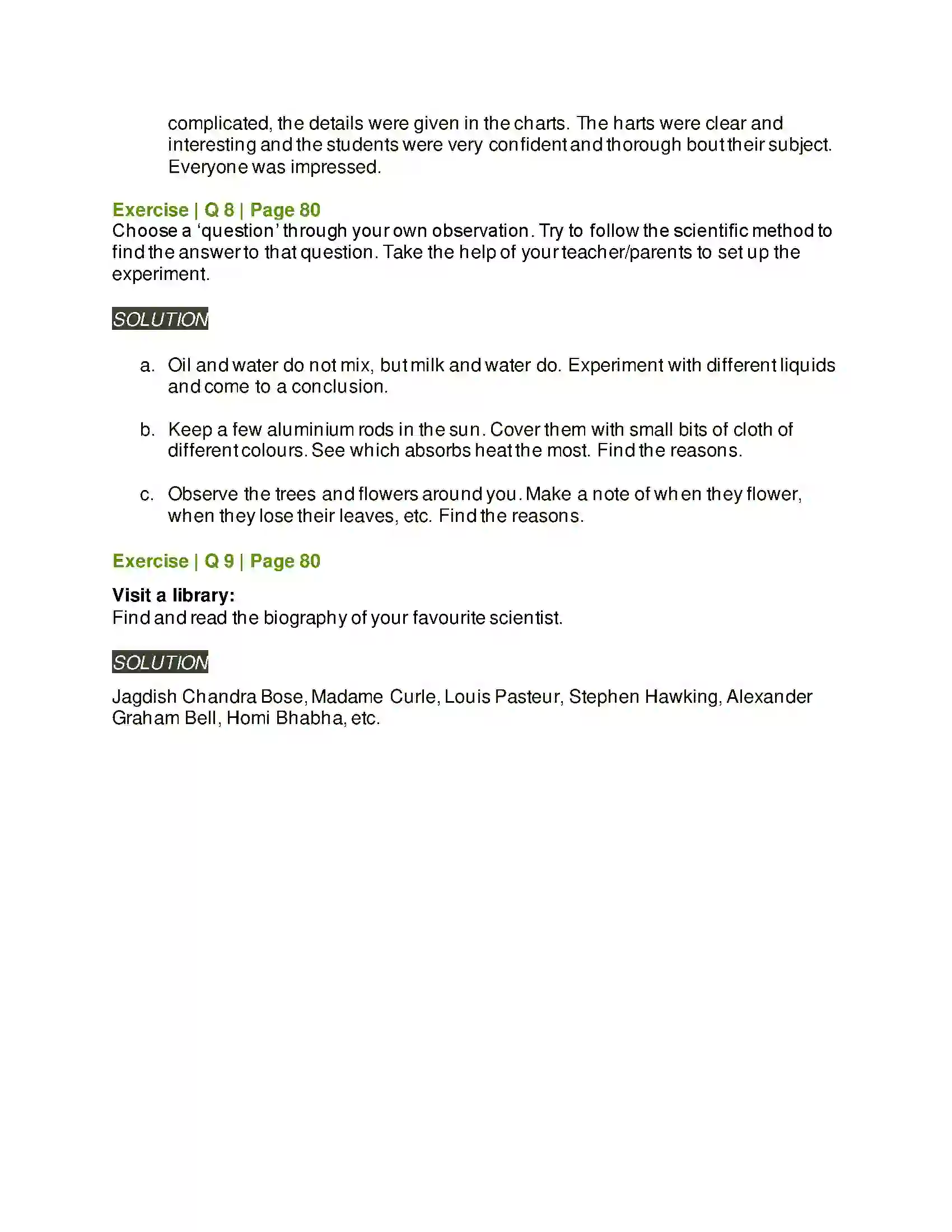 Maharashtra Board Class 6th English 3.7 At the Science Fair Solution 4