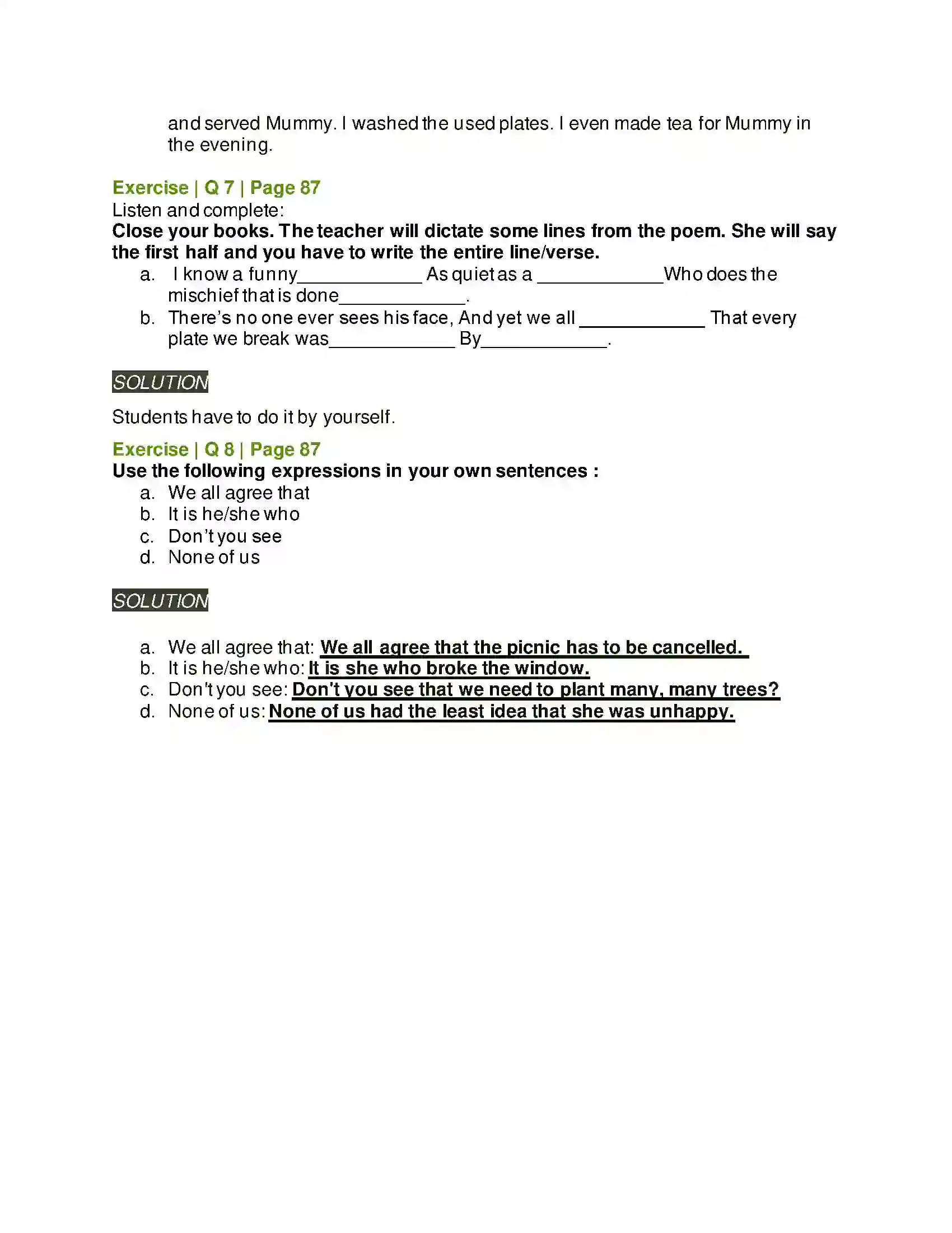 Maharashtra Board Class 6th English Nobody Solution 4