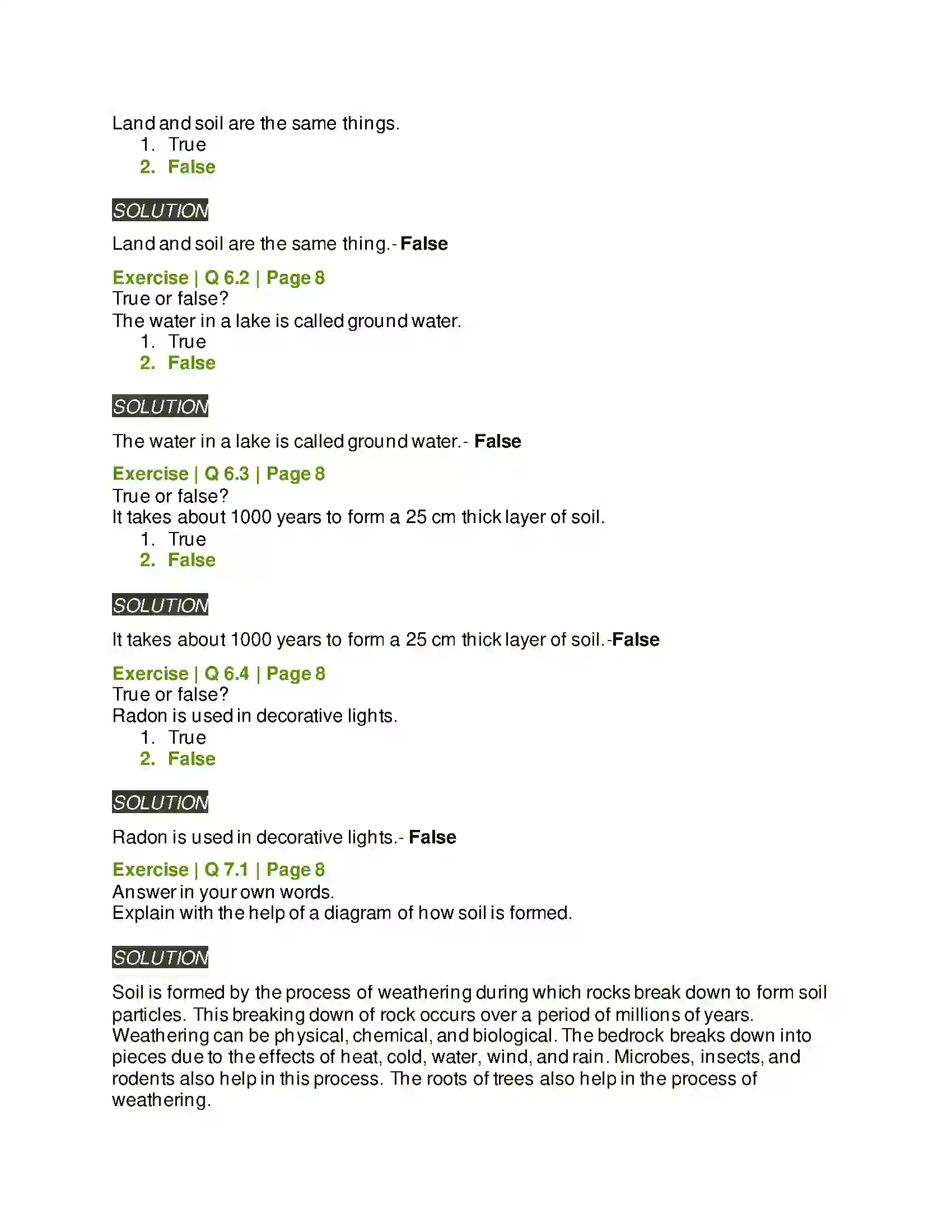 Maharashtra Board Class 6th General Science Natural Resources –Air, Water and Land Solution 5