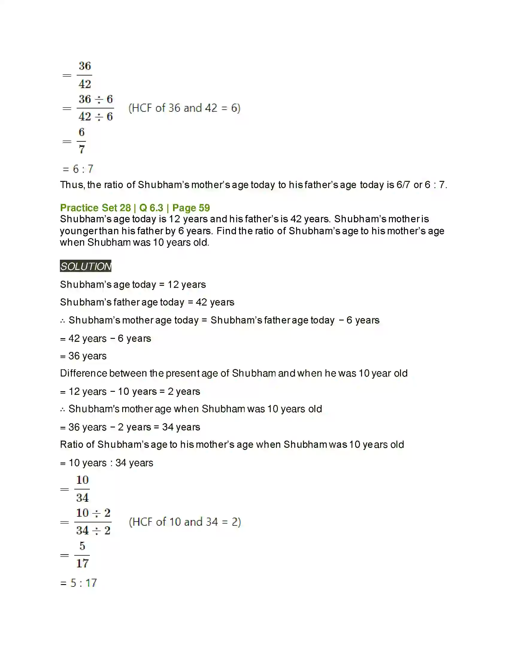 Maharashtra Board Class 6th Mathematics Ratio and Proportion Solution 9