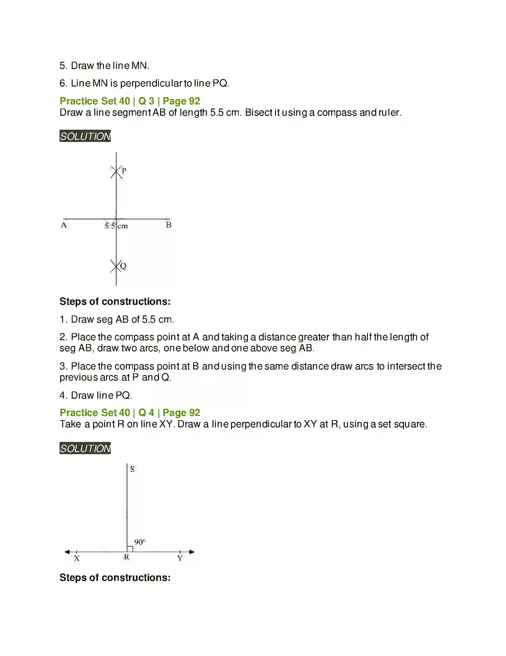 Maharashtra Board Class 6th Mathematics Geometrical Constructions Solution 4