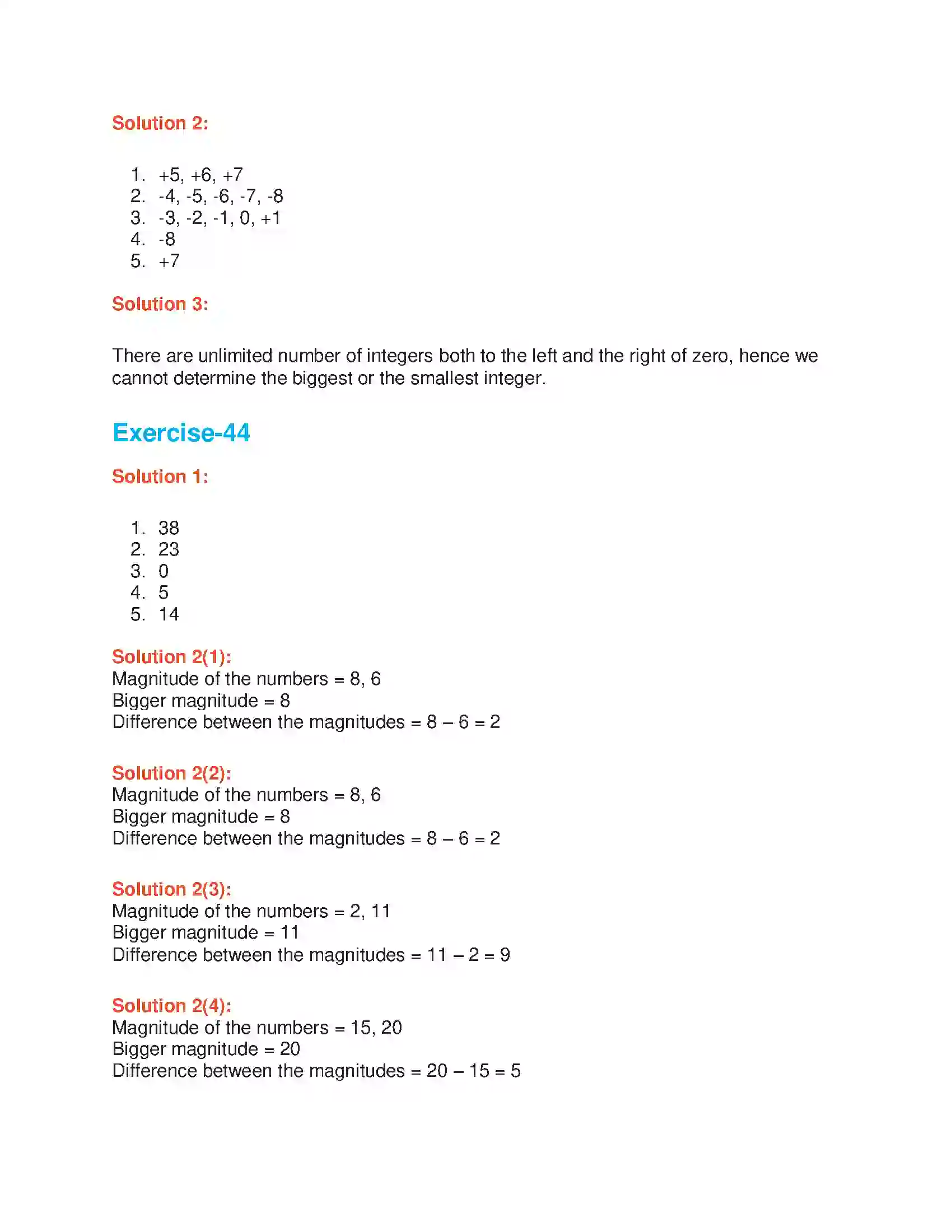 Maharashtra Board Class 6th Mathematics Integers Solution 3