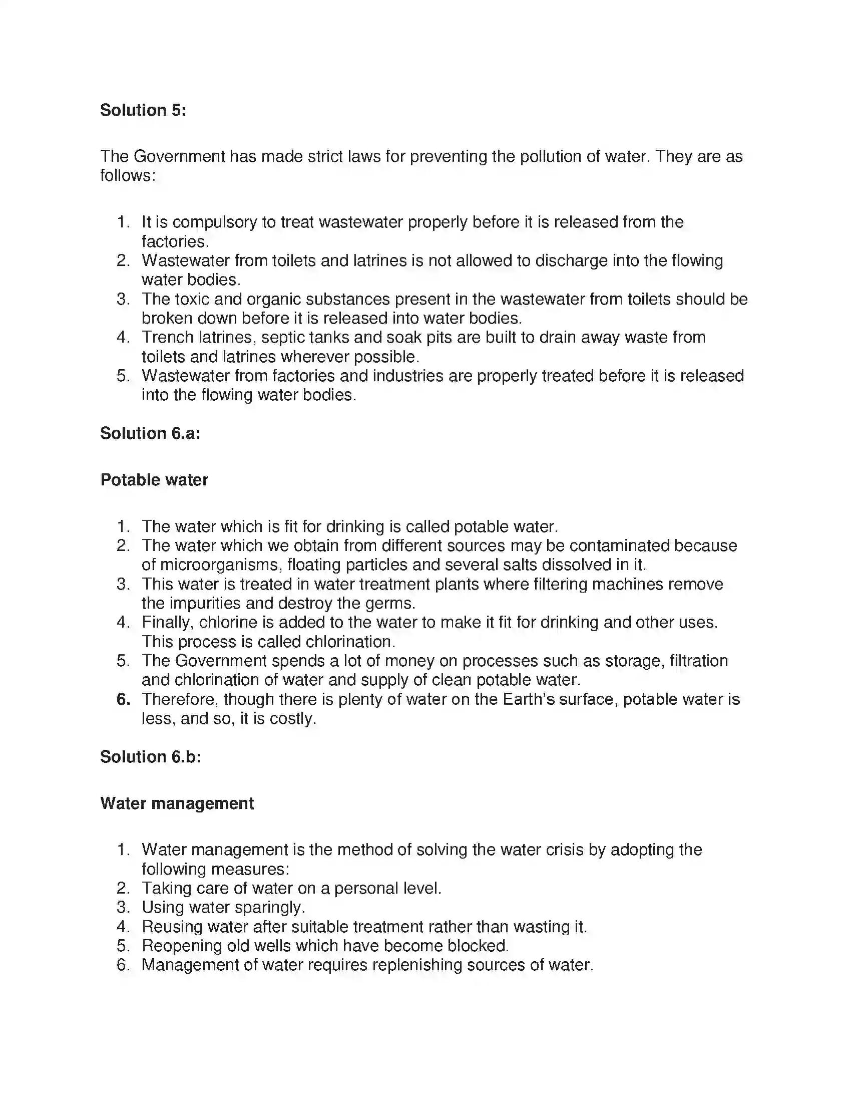 Maharashtra Board Class 7th General Science Water - A Natural Resource Solution 3