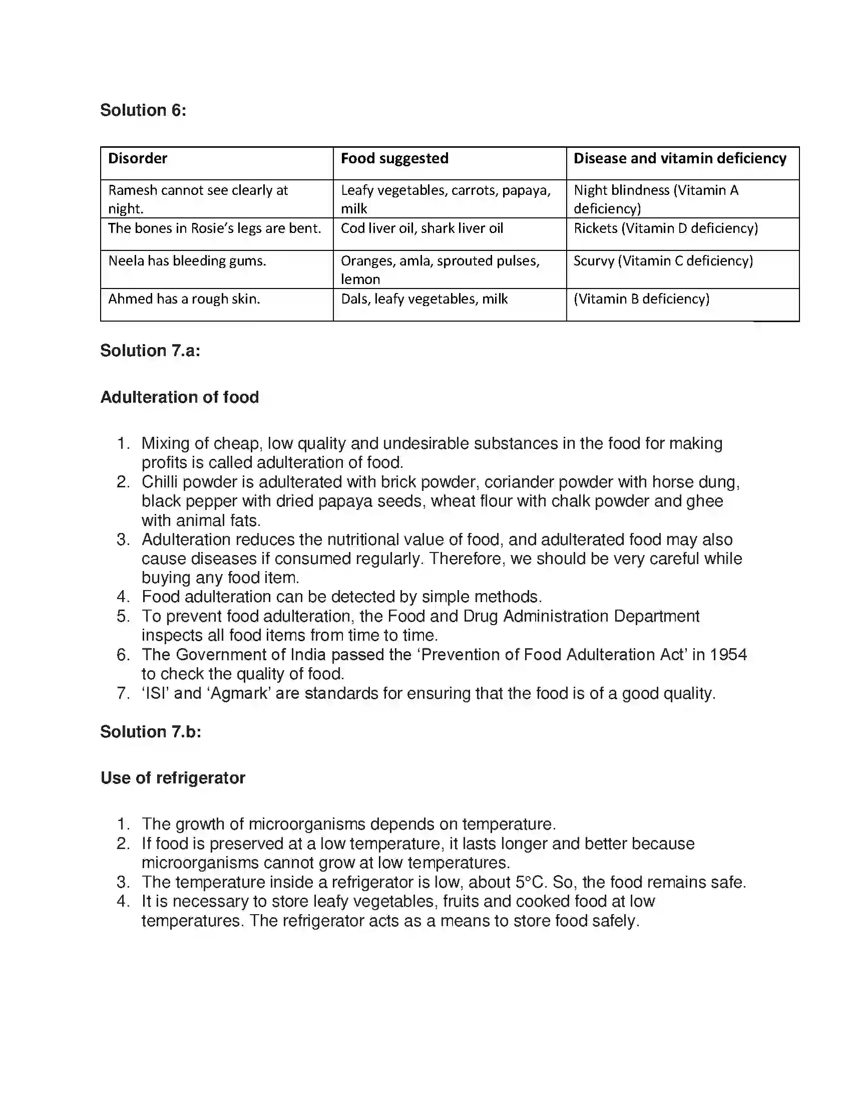 Maharashtra Board Class 7th General Science Food and Protection of Food Solution 3