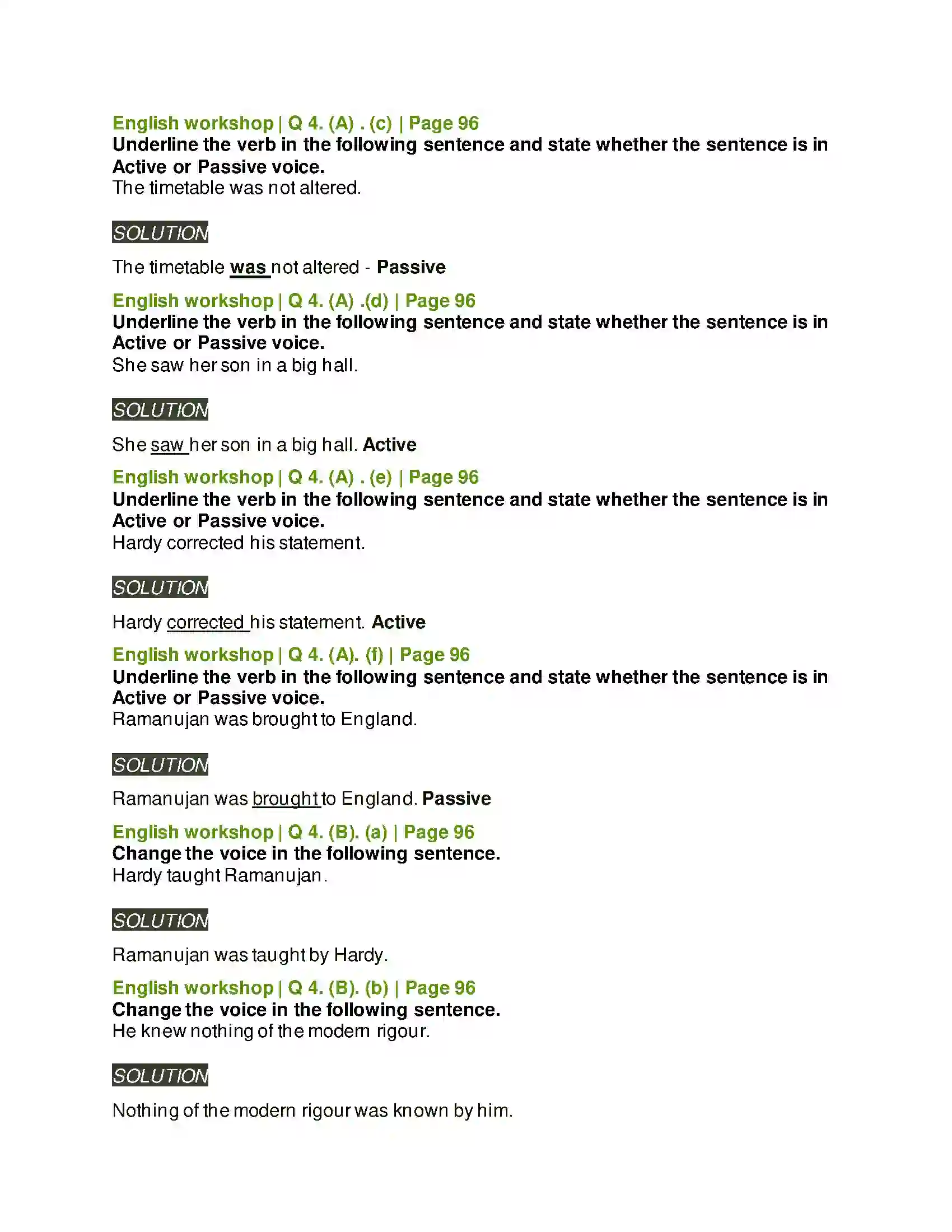 Maharashtra Board Class 8th English 4.4 Ramanujan Solution 4