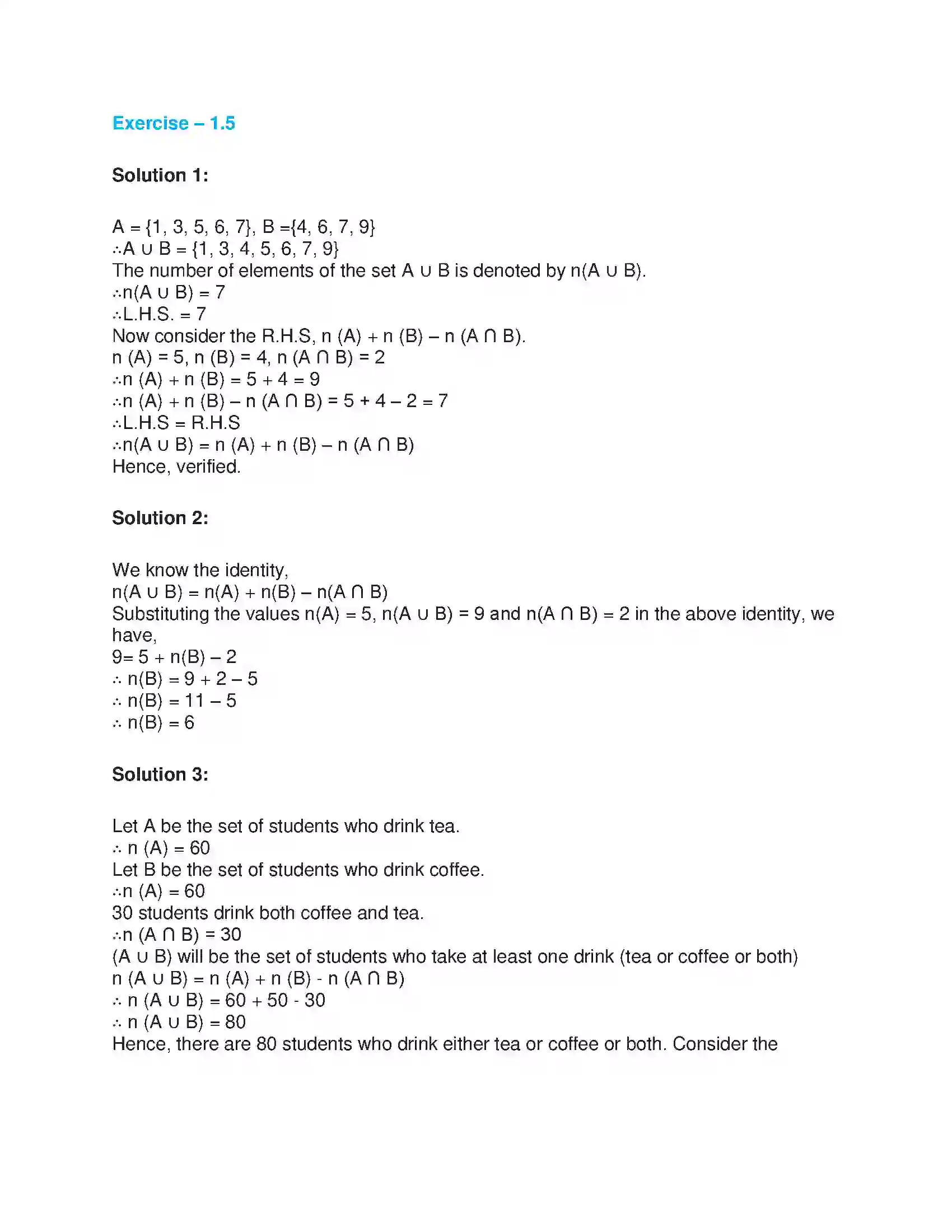 Maharashtra Board Class 9th Algebra Sets Solution 11