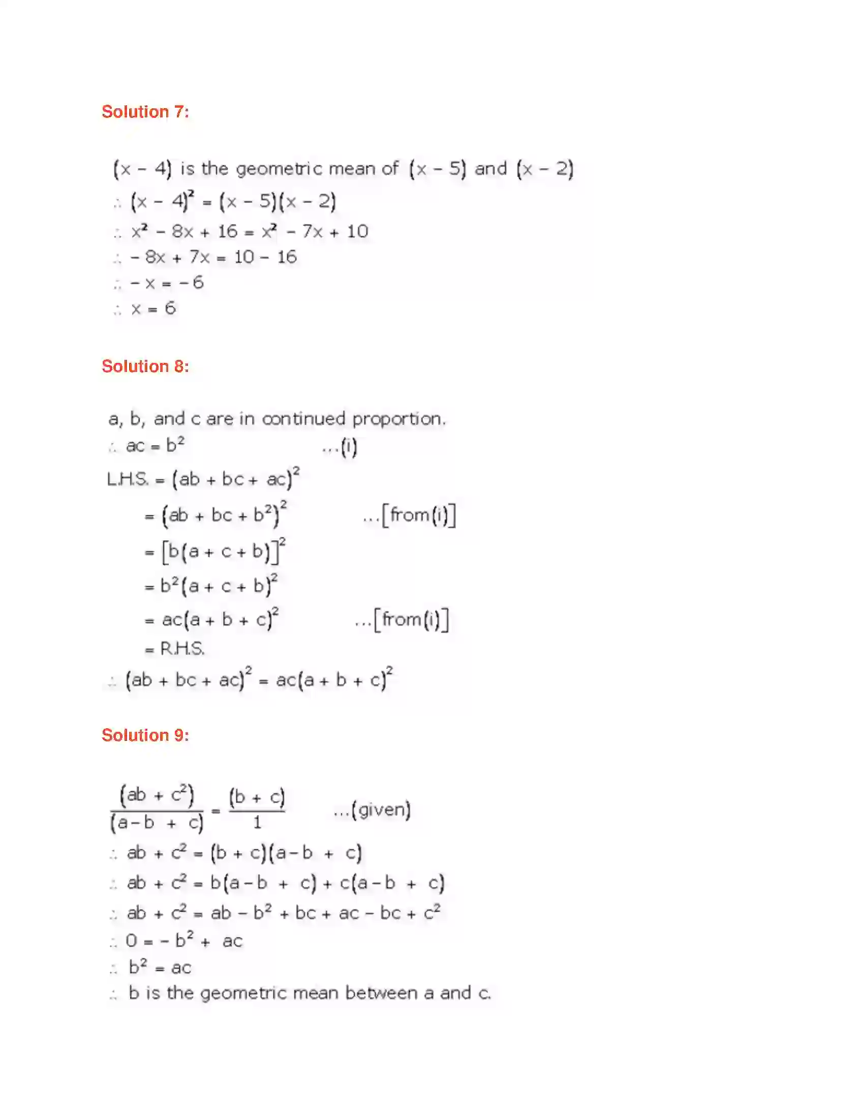 Maharashtra Board Class 9th Algebra Ratio and Proportion Solution 27