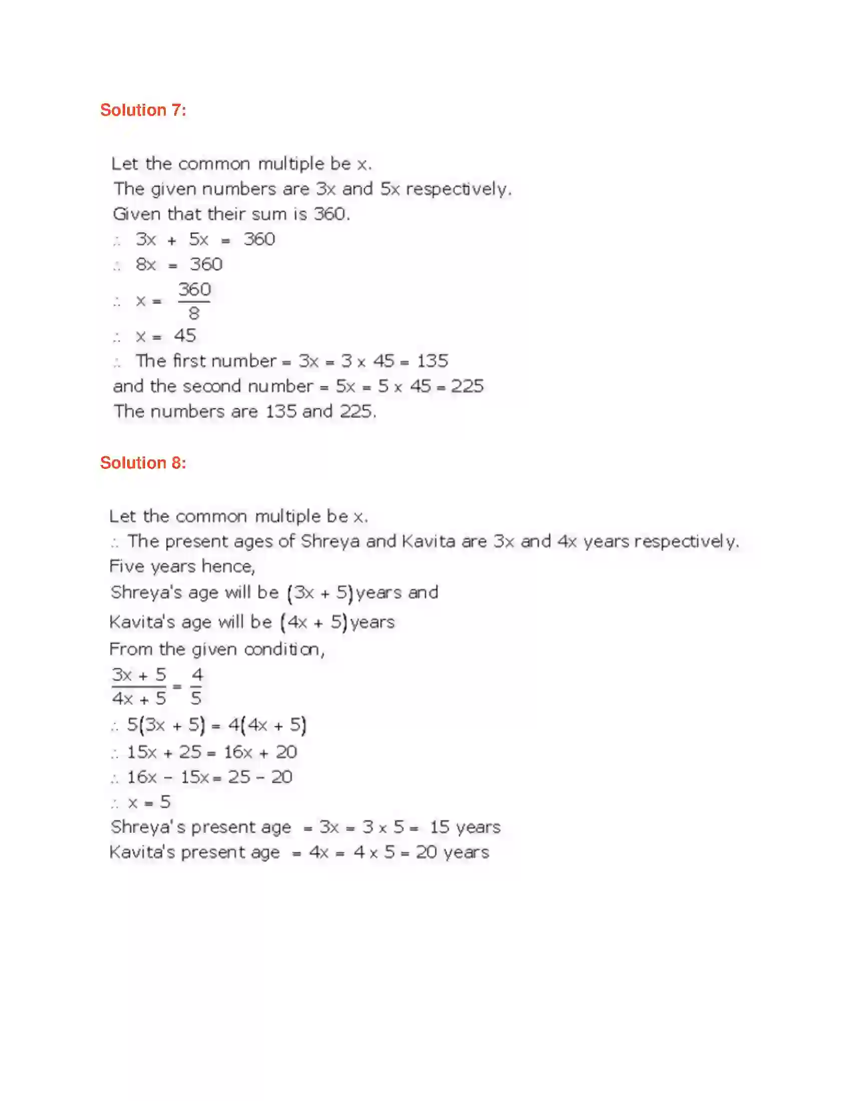 Maharashtra Board Class 9th Algebra Ratio and Proportion Solution 6