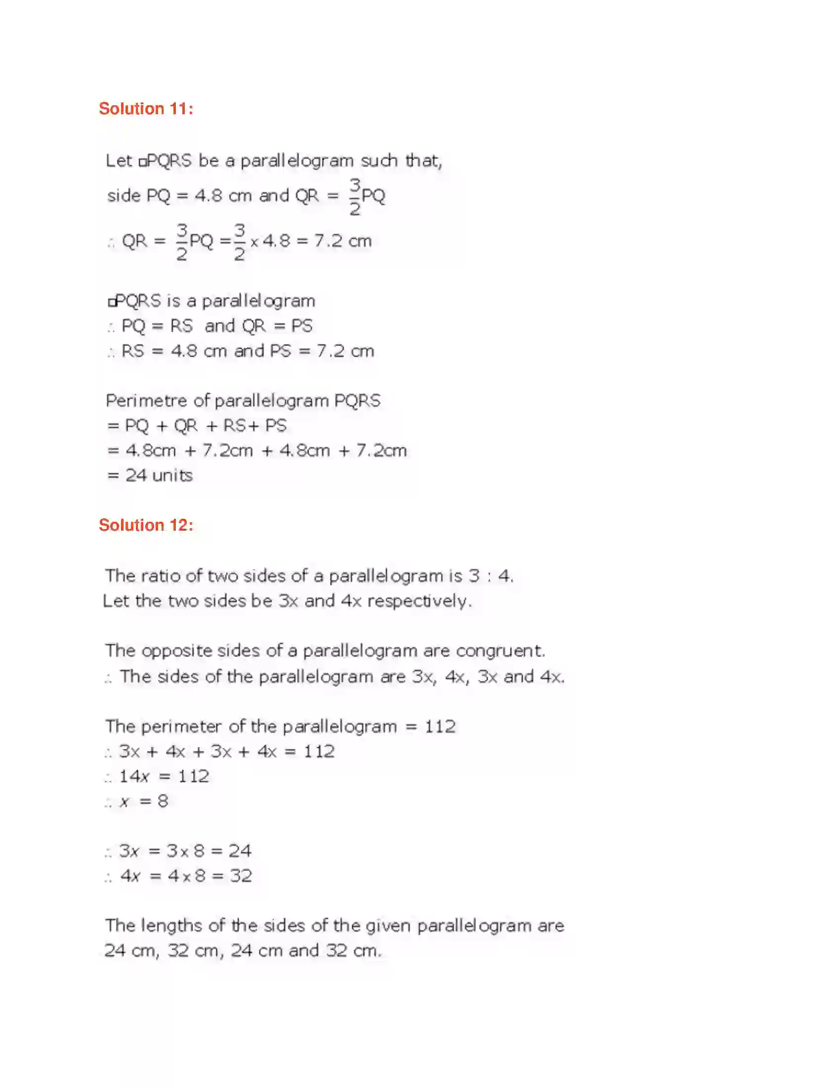 Maharashtra Board Class 9th Geometry Quadrilaterals Solution 11