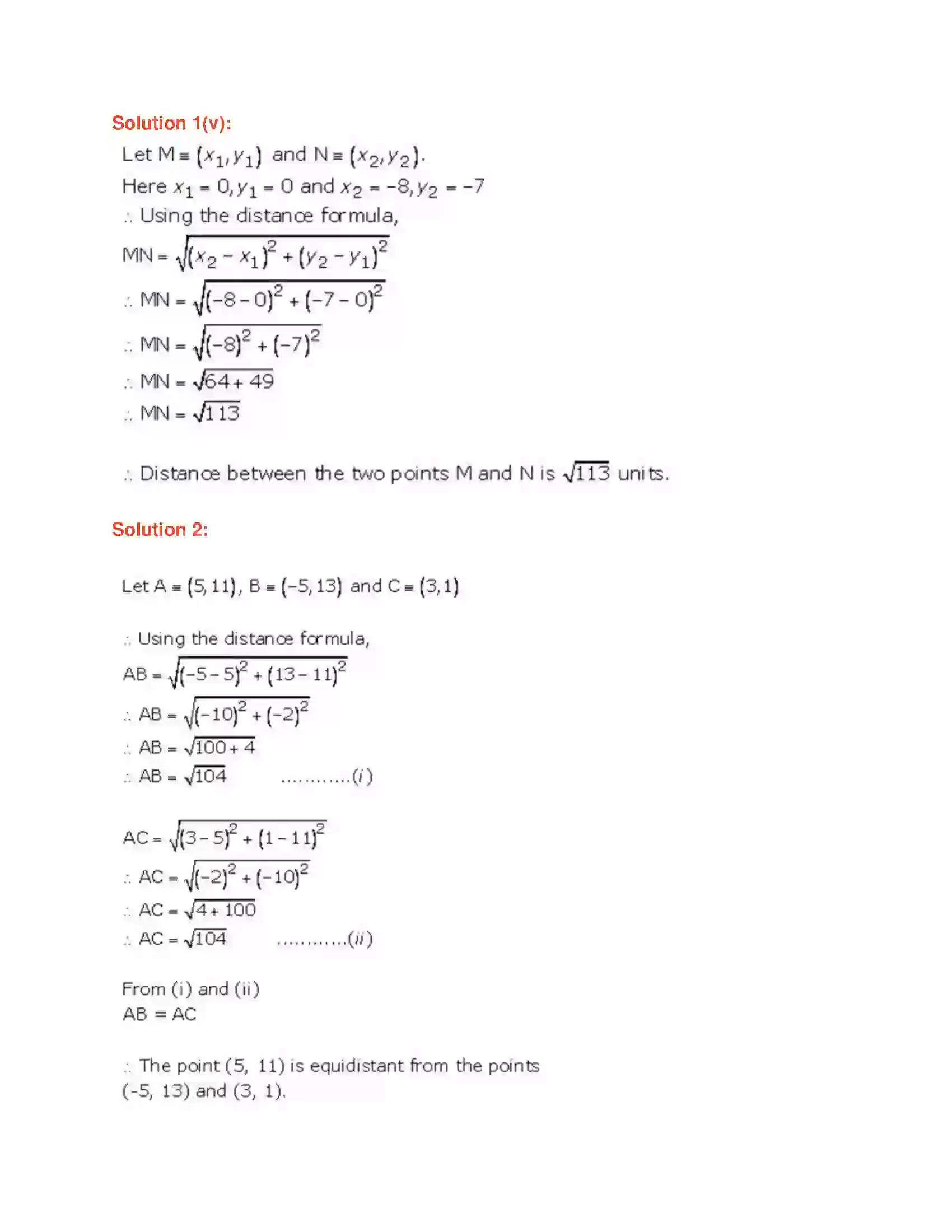 Maharashtra Board Class 9th Geometry Co-ordinate Geometry Solution 3