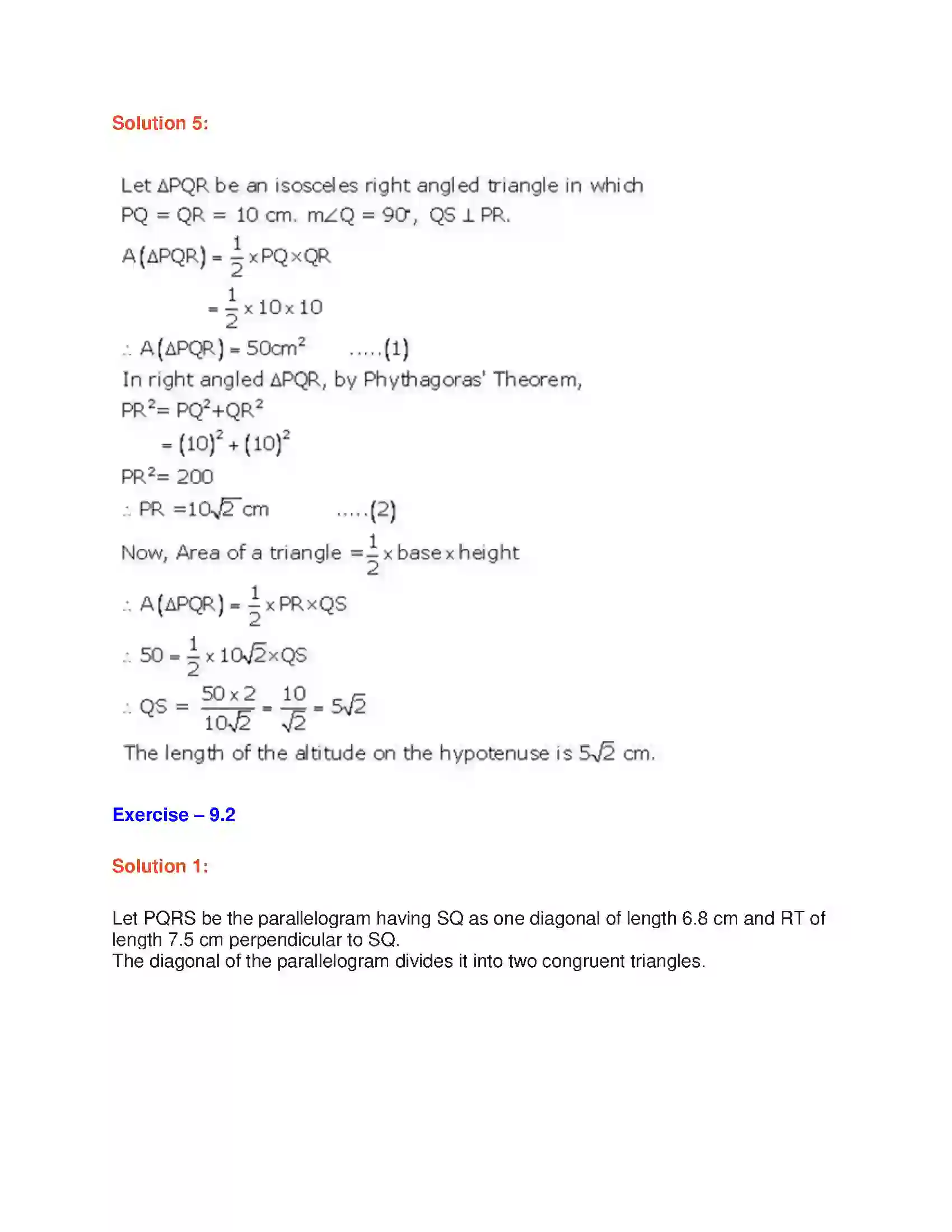 Maharashtra Board Class 9th Geometry Mensuration Solution 4