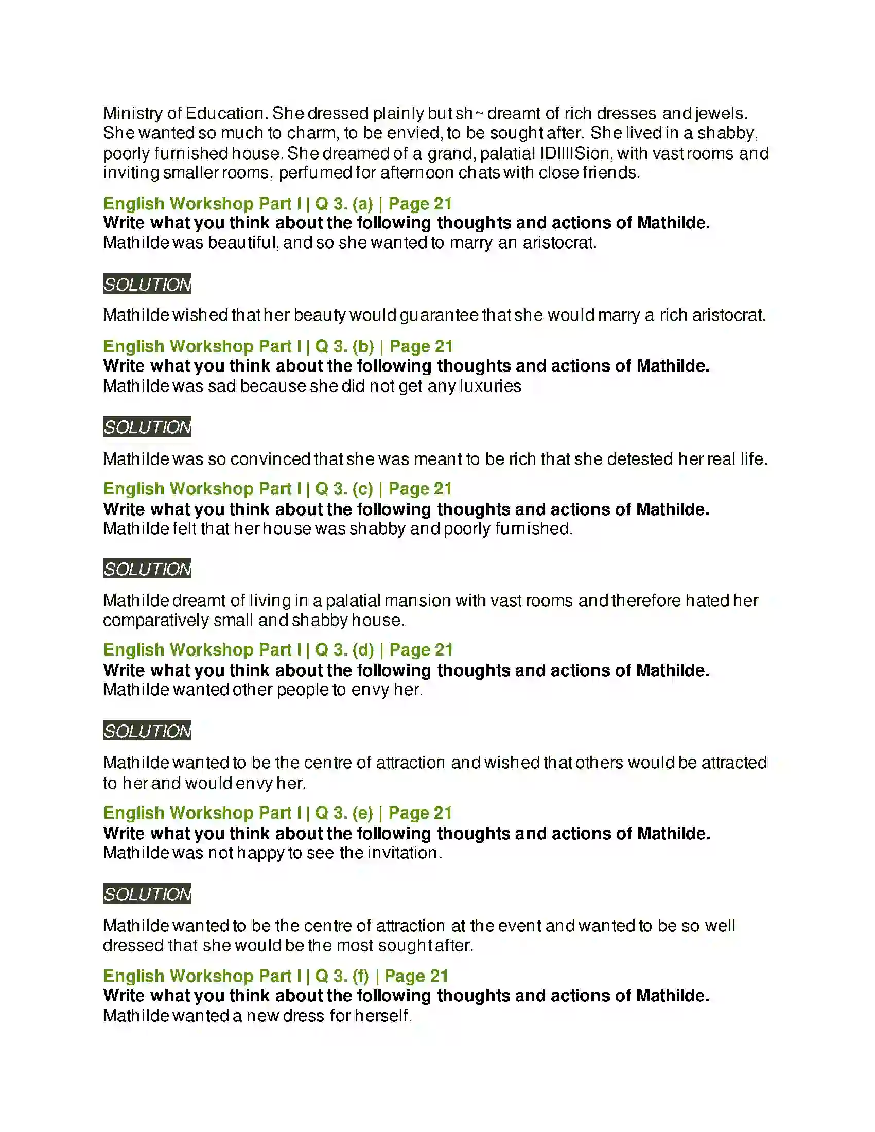 Maharashtra Board Class 9th Kumarbharati - English Medium 1.5 The Necklace Solution 4