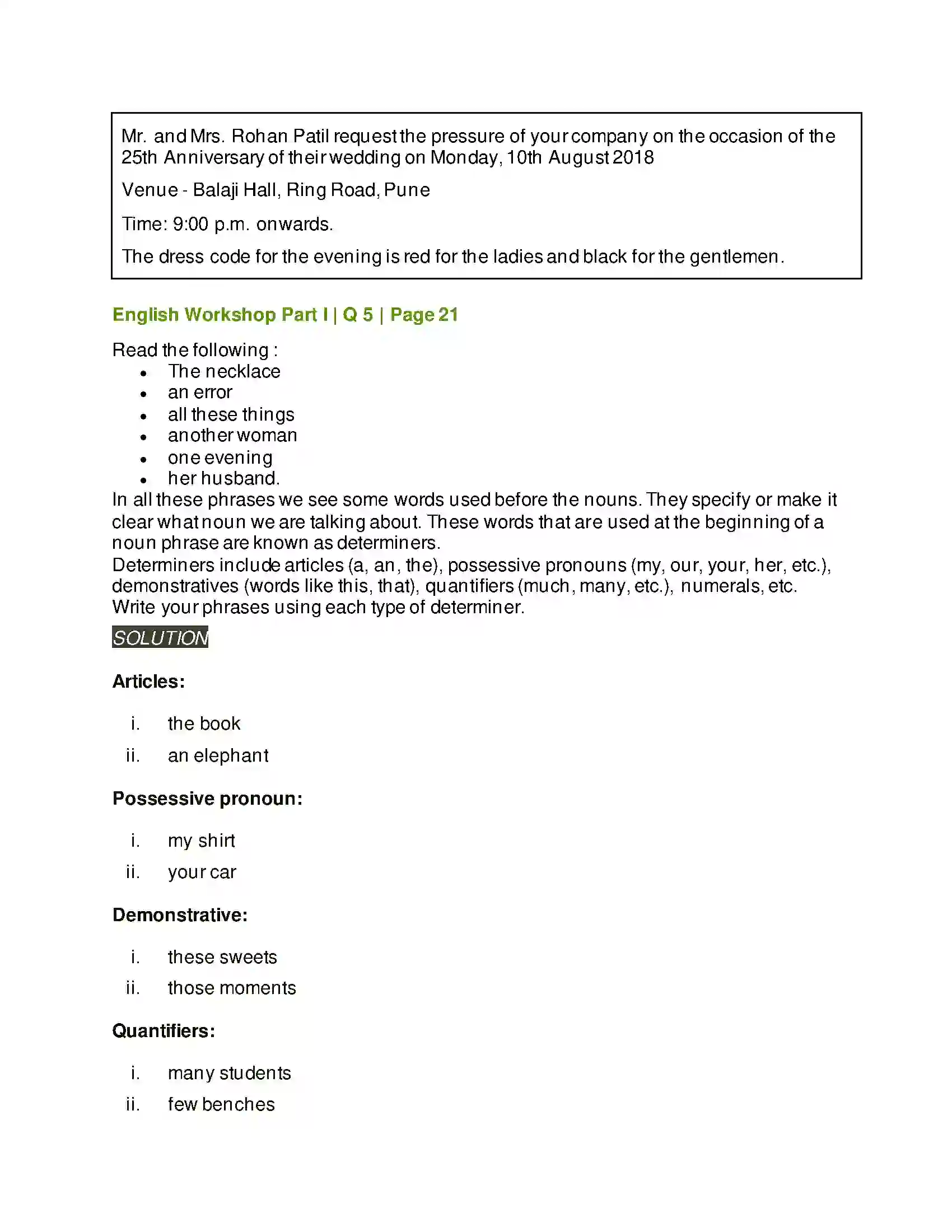 Maharashtra Board Class 9th Kumarbharati - English Medium 1.5 The Necklace Solution 6