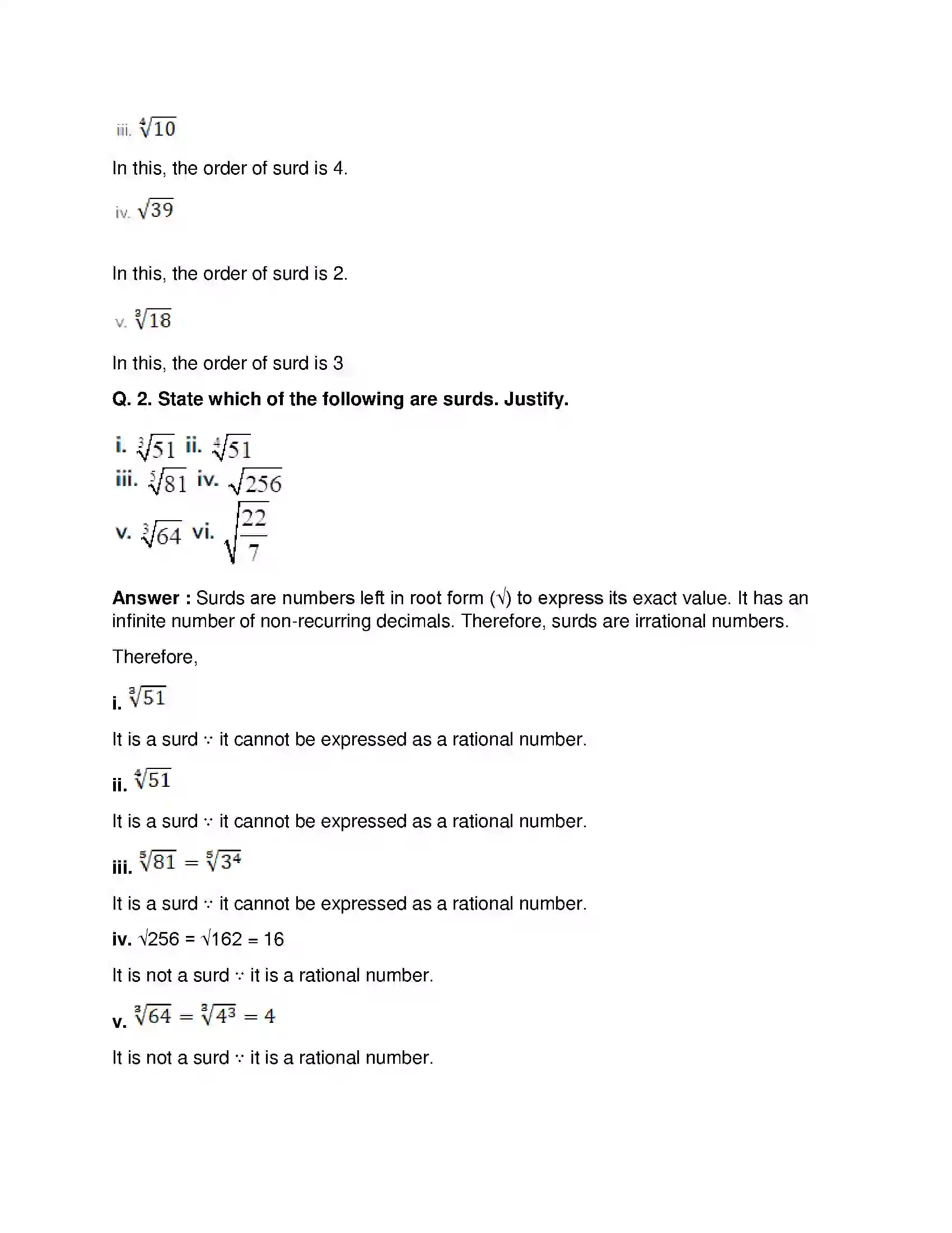Maharashtra Board Class 9th Mathematics Part-I - English Medium Real Numbers Solution 14