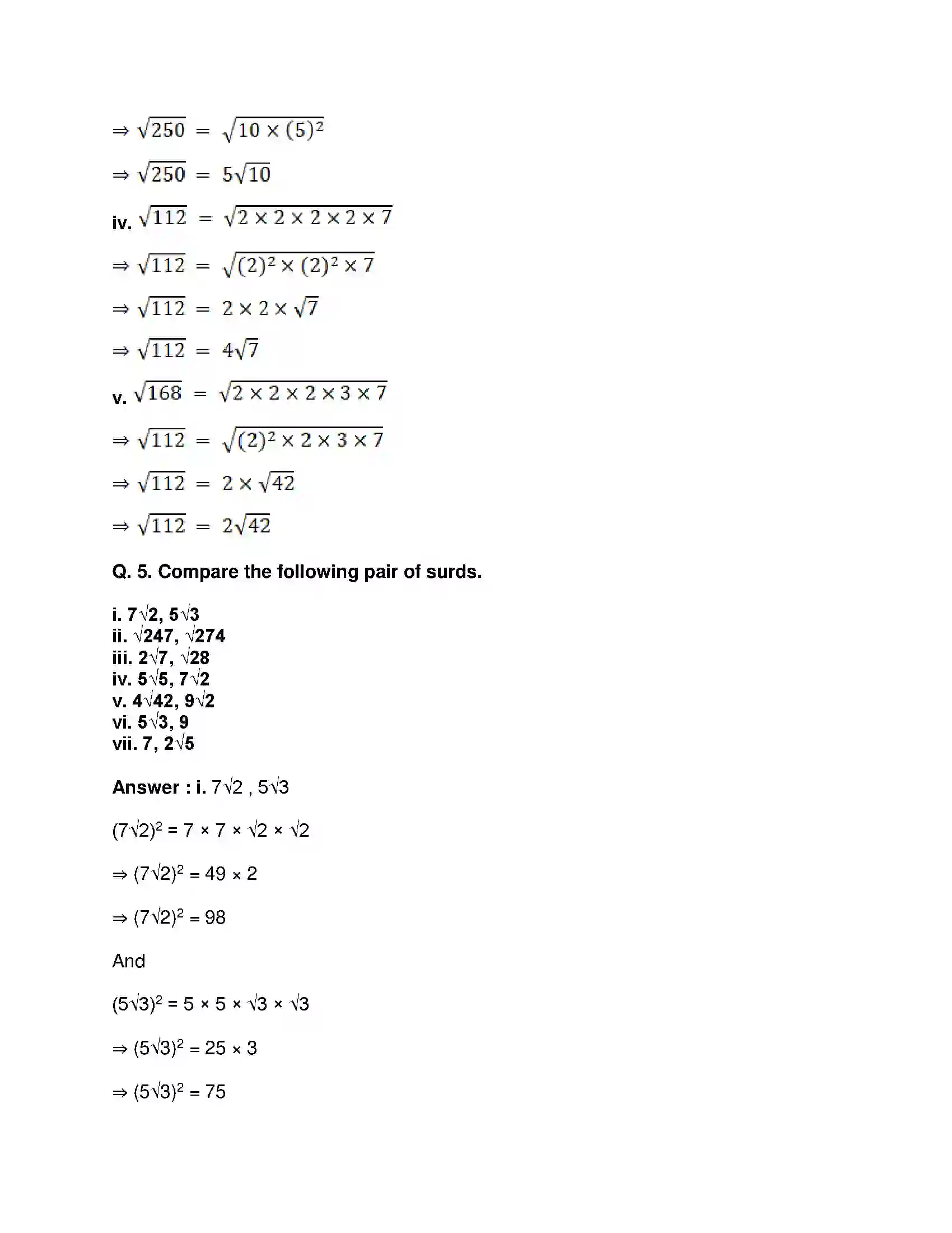 Maharashtra Board Class 9th Mathematics Part-I - English Medium Real Numbers Solution 17