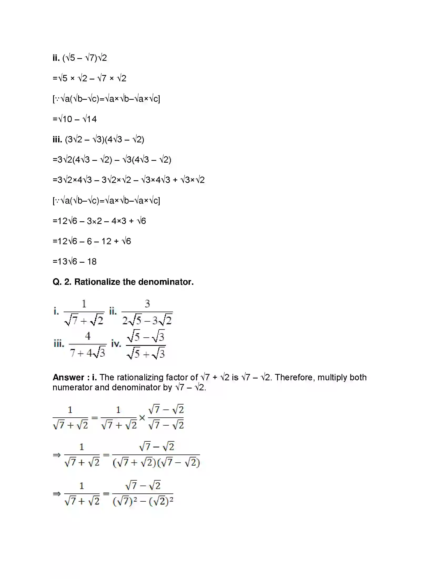 Maharashtra Board Class 9th Mathematics Part-I - English Medium Real Numbers Solution 26