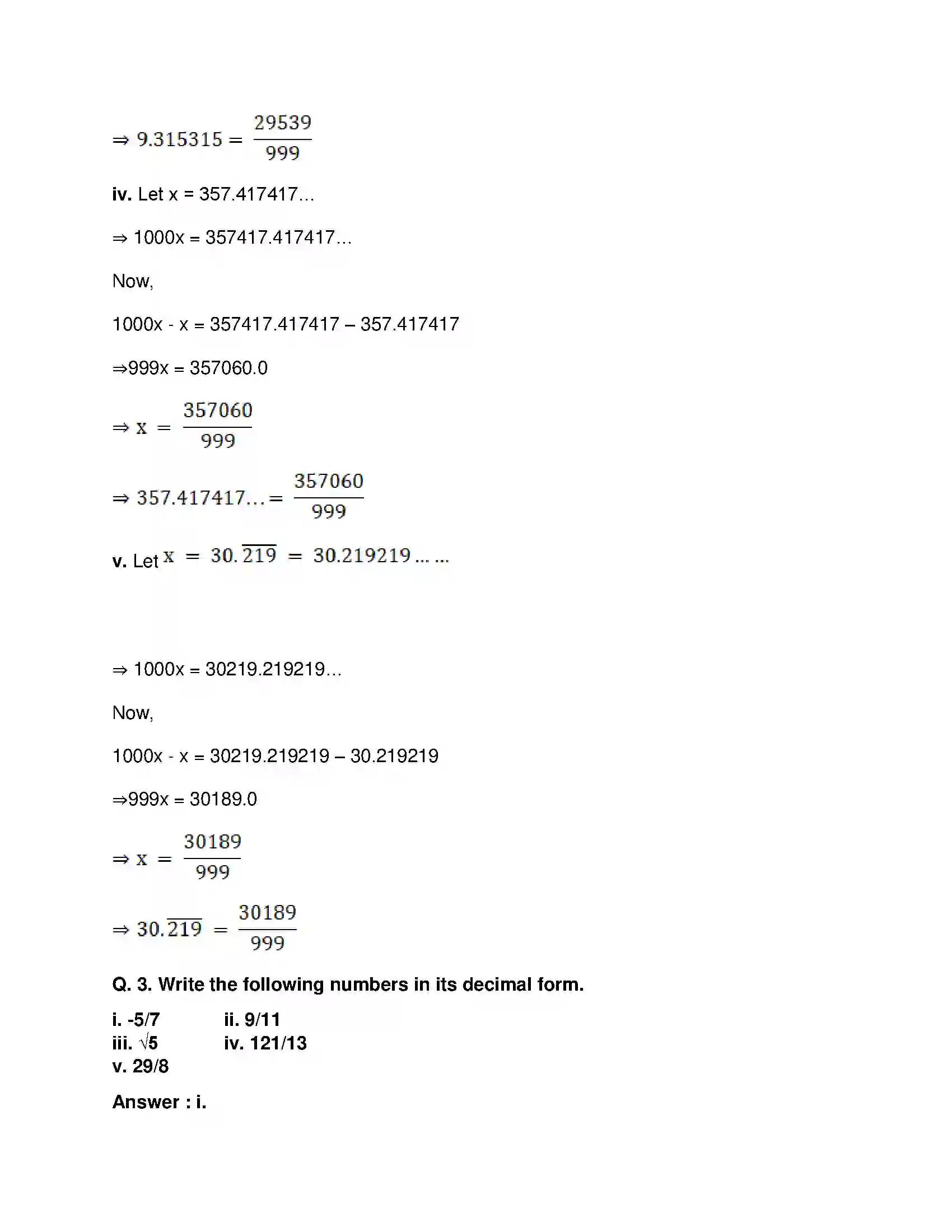 Maharashtra Board Class 9th Mathematics Part-I - English Medium Real Numbers Solution 37
